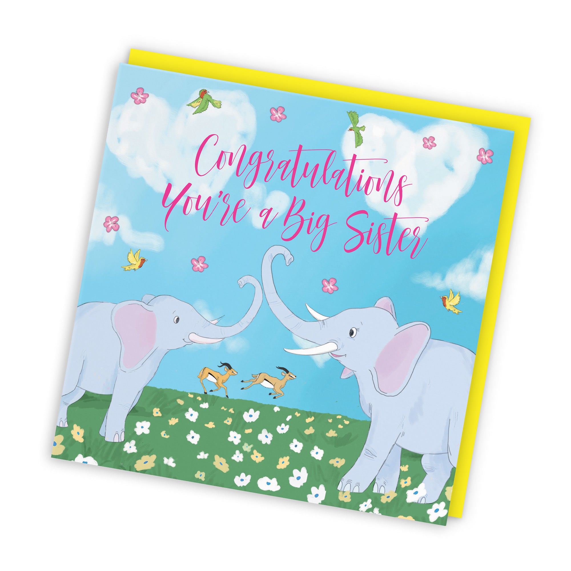 You're A Big Sister New Baby Card Elephants Cute Animals - Default Title (TH03394)