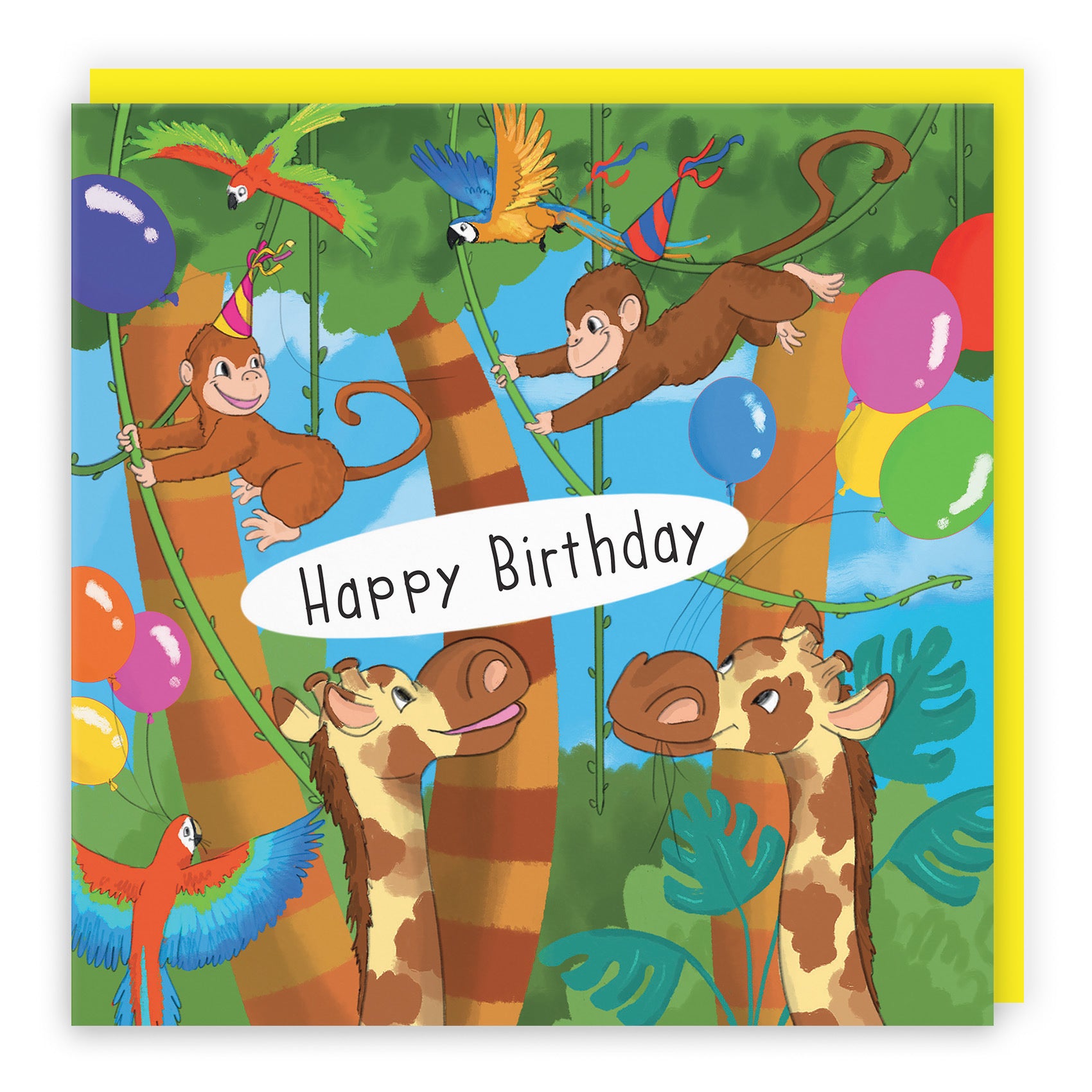 Monkey Birthday Card Jungle - Default Title (TH03399)