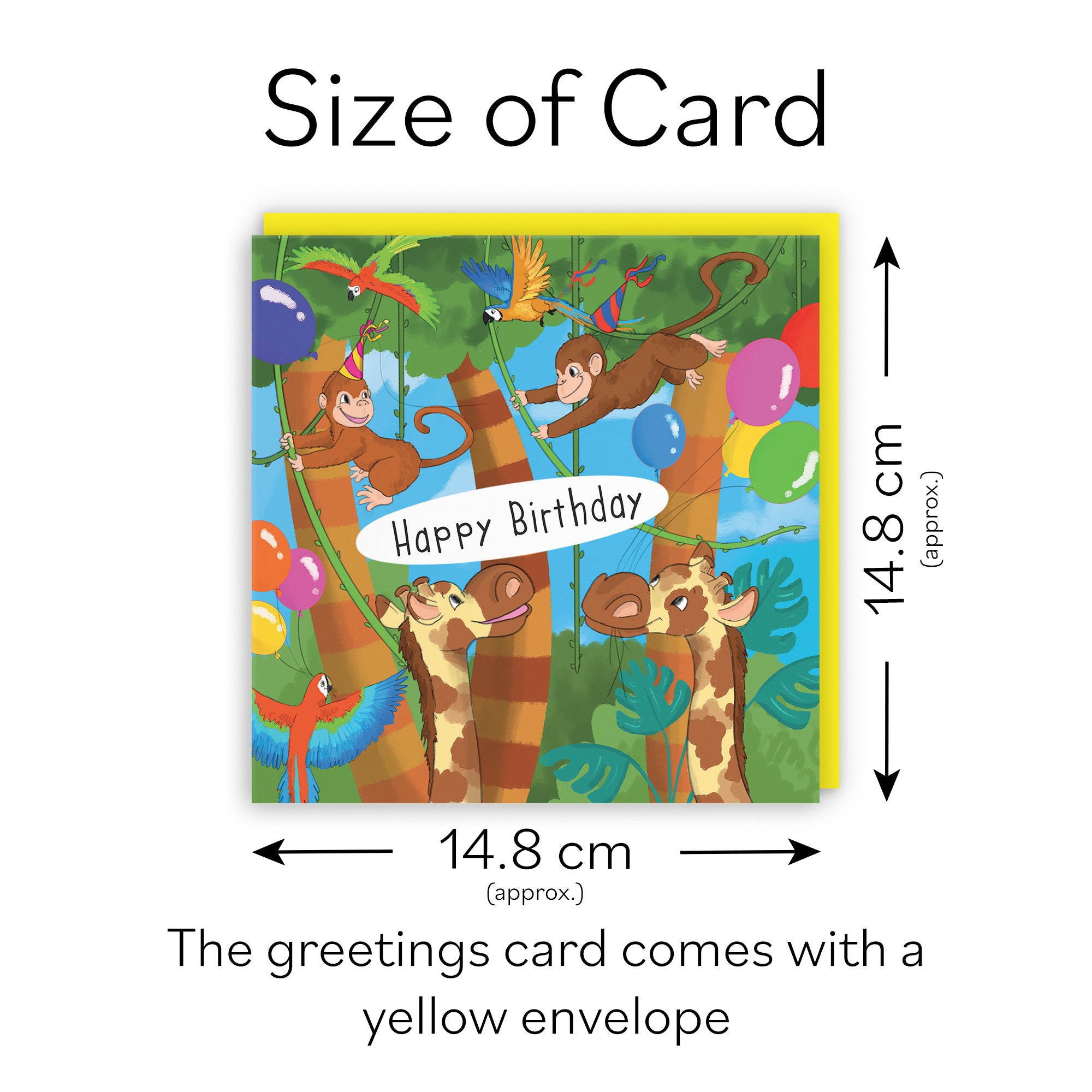 Monkey Birthday Card Jungle - Default Title (TH03399)