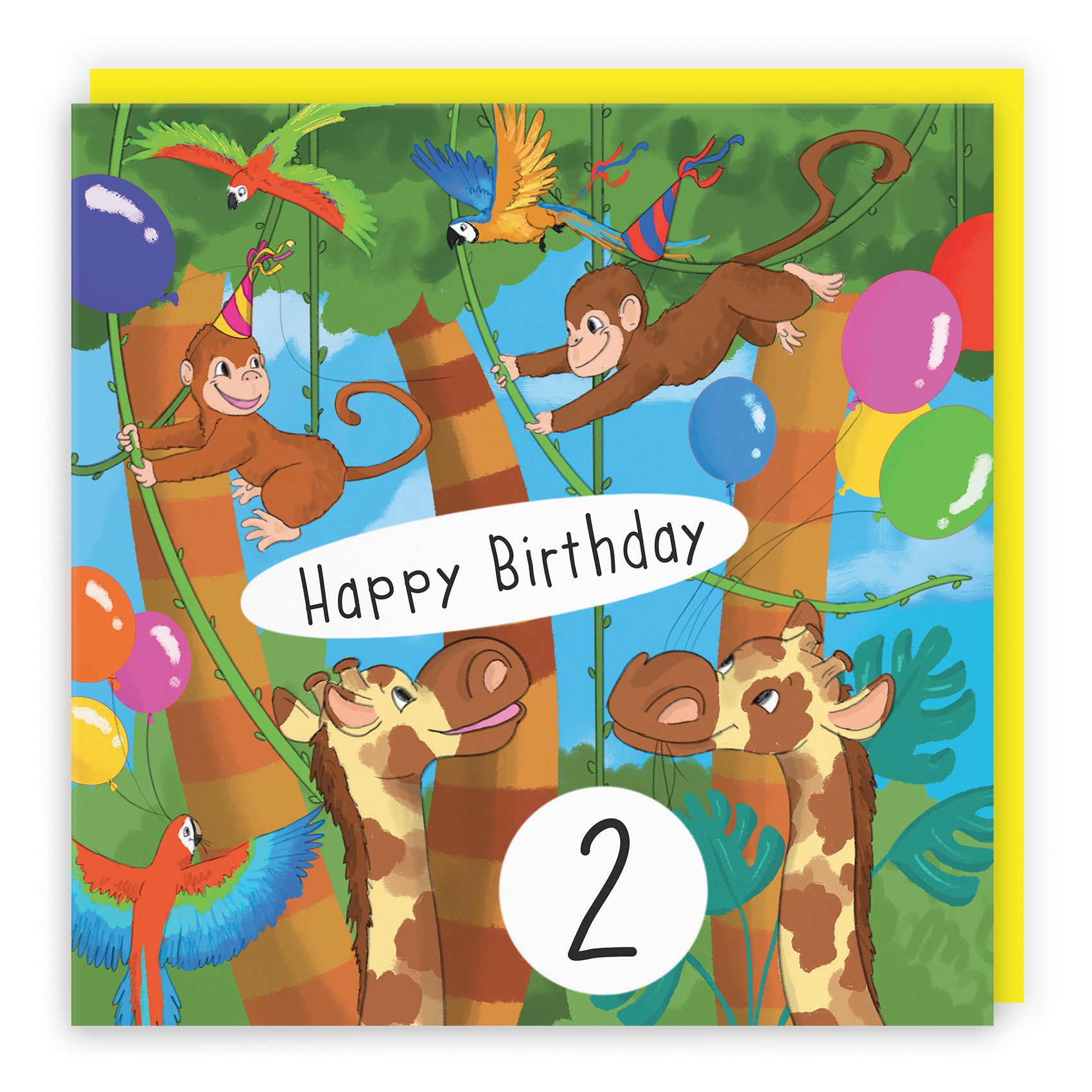 2nd Monkey Birthday Card Jungle - Default Title (TH03401)
