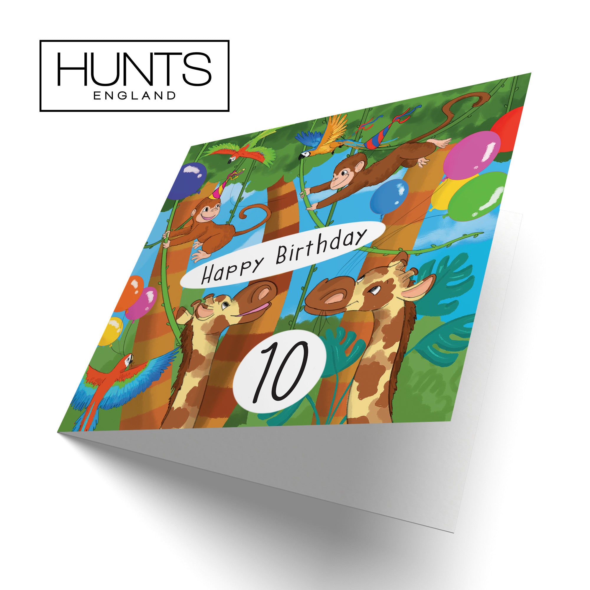 10th Monkey Birthday Card Jungle - Default Title (TH03403)
