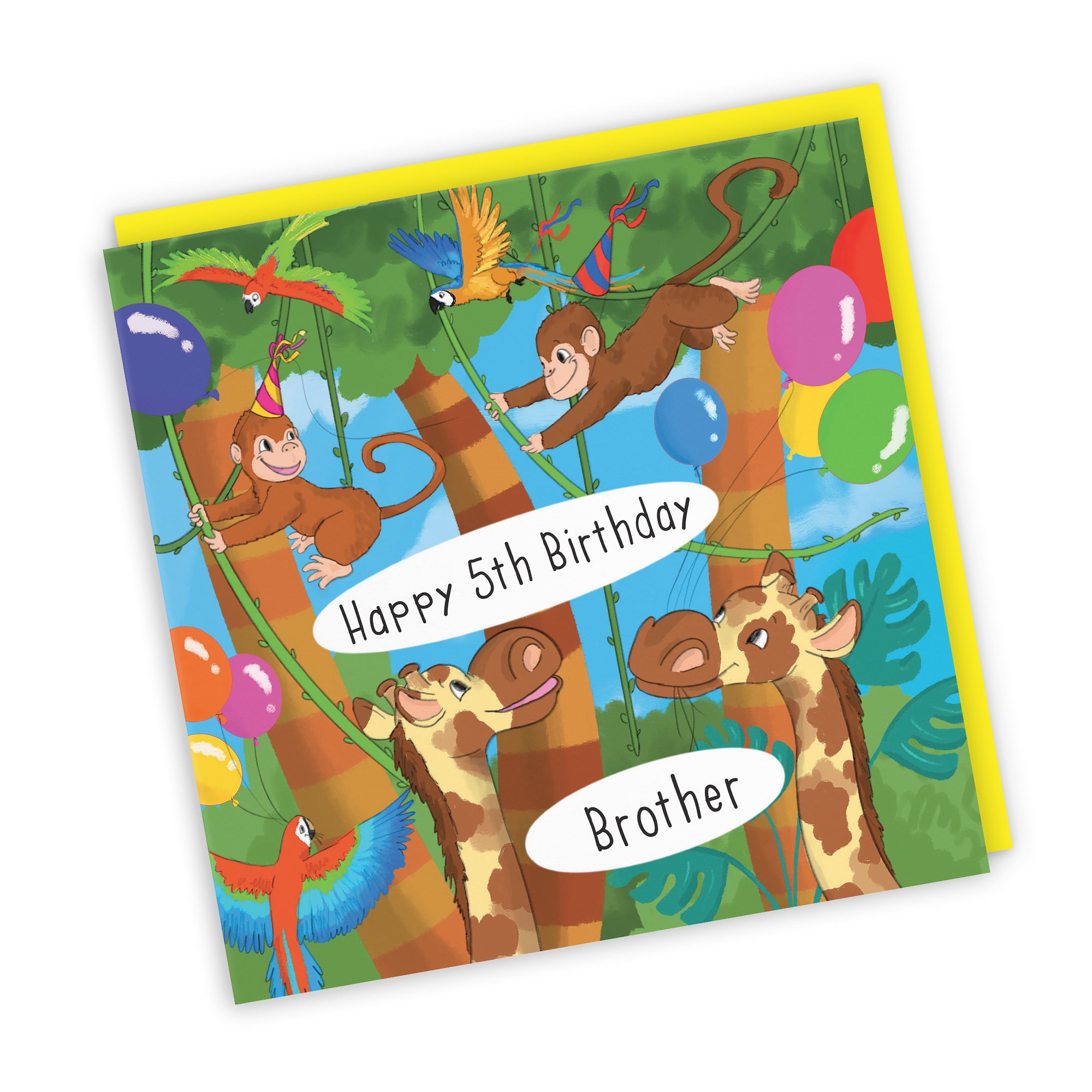 5th Brother Monkey Birthday Card Jungle - Default Title (TH03413)