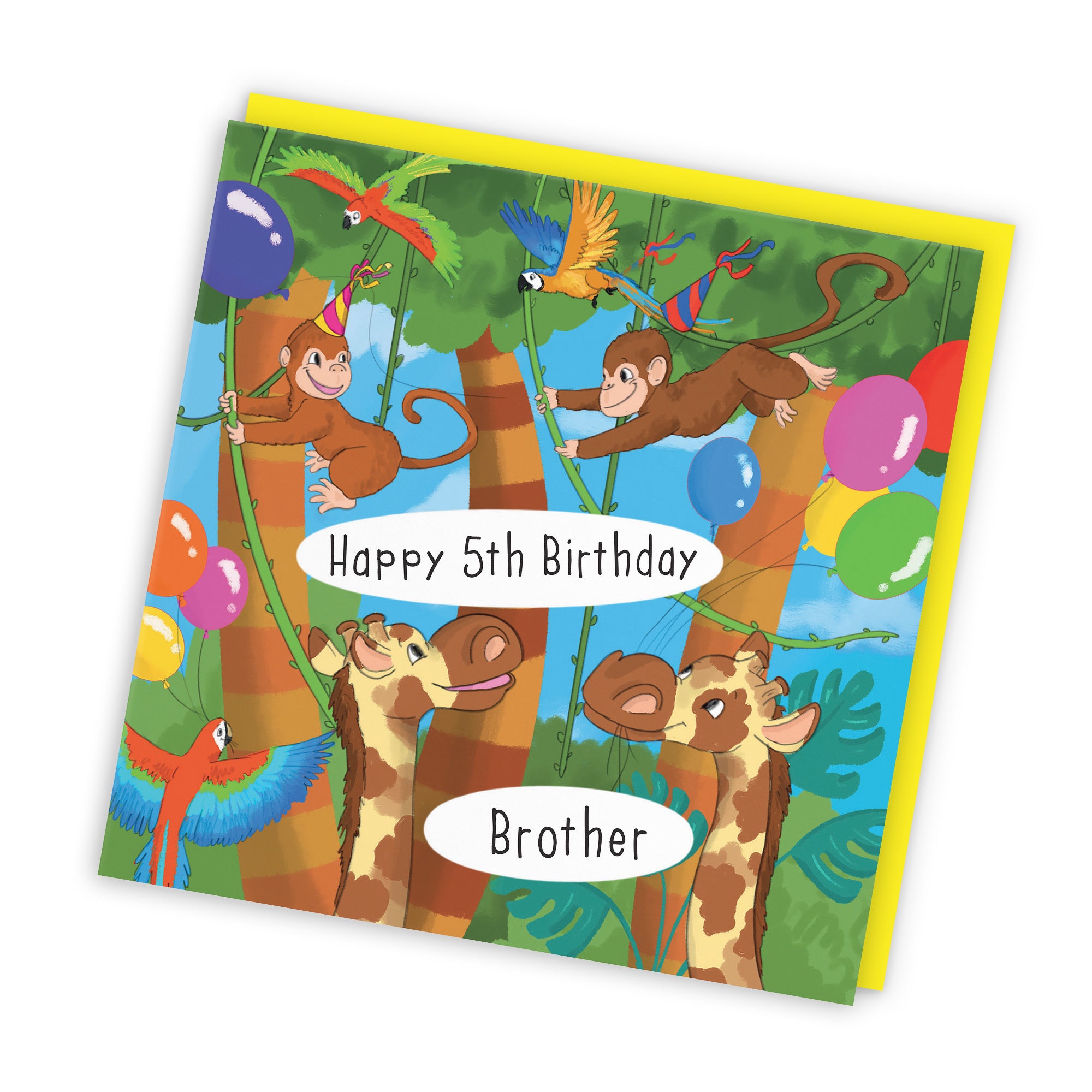 5th Brother Monkey Birthday Card Jungle - Default Title (TH03413)