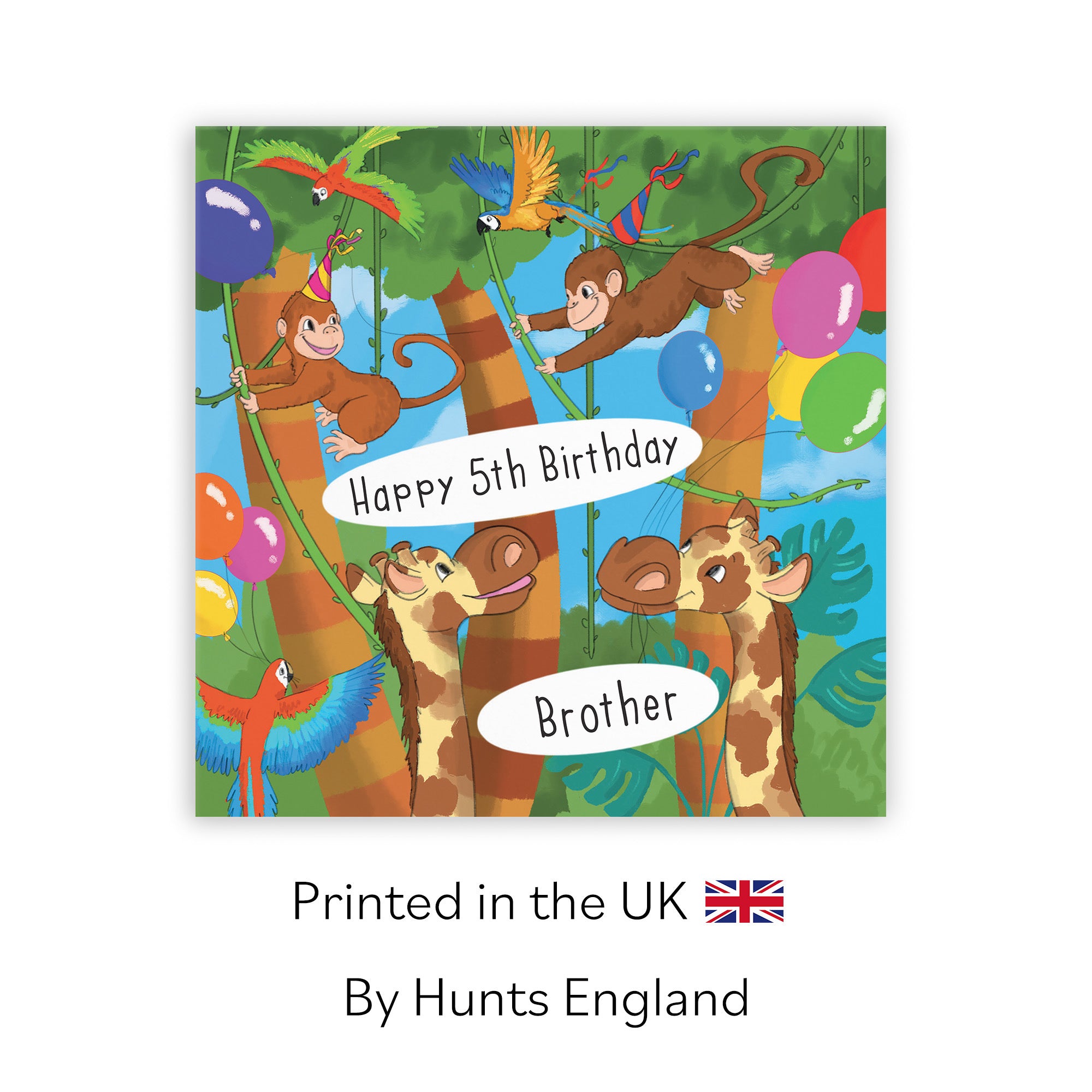 5th Brother Monkey Birthday Card Jungle - Default Title (TH03413)