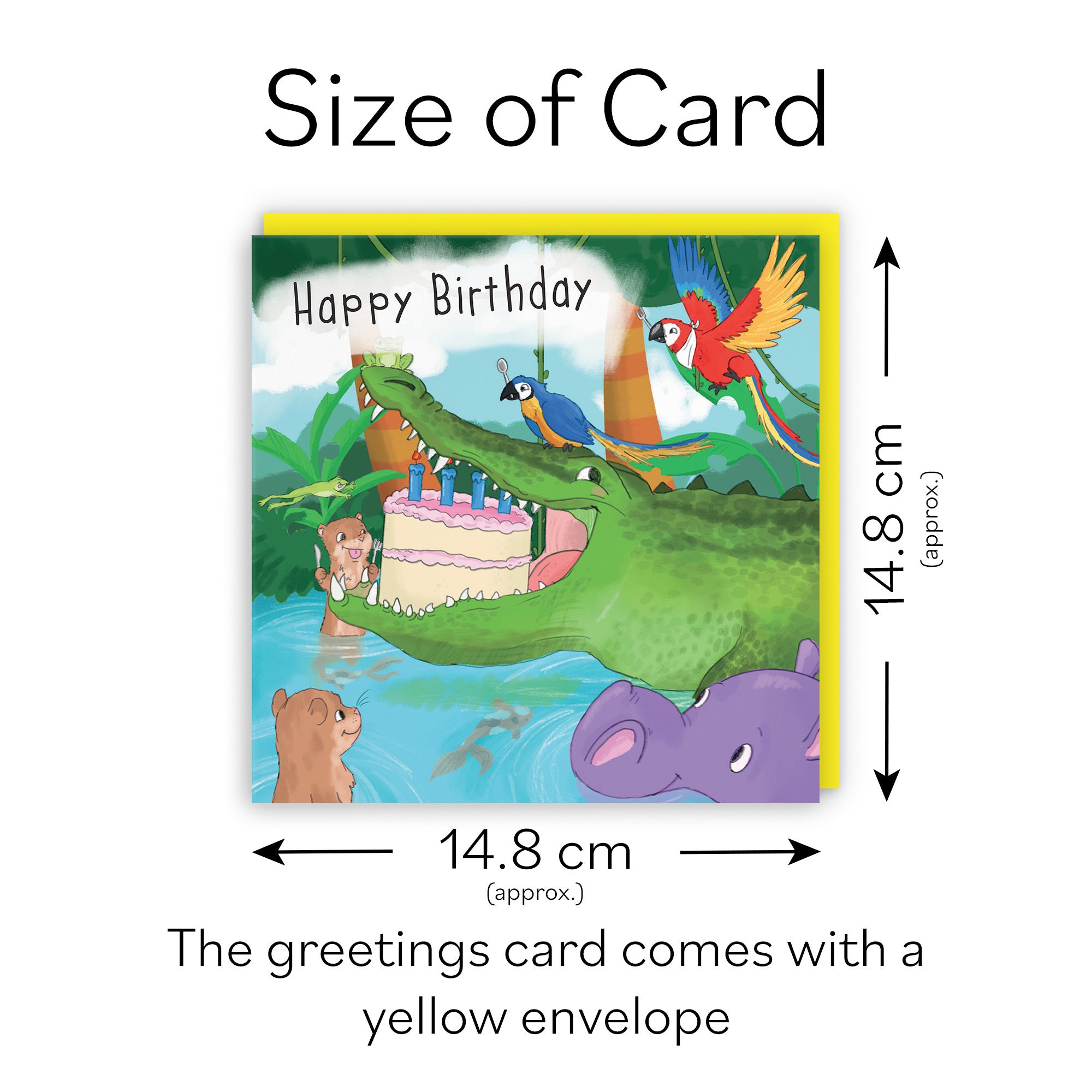 Crocodile Birthday Card Jungle - Default Title (TH03422)