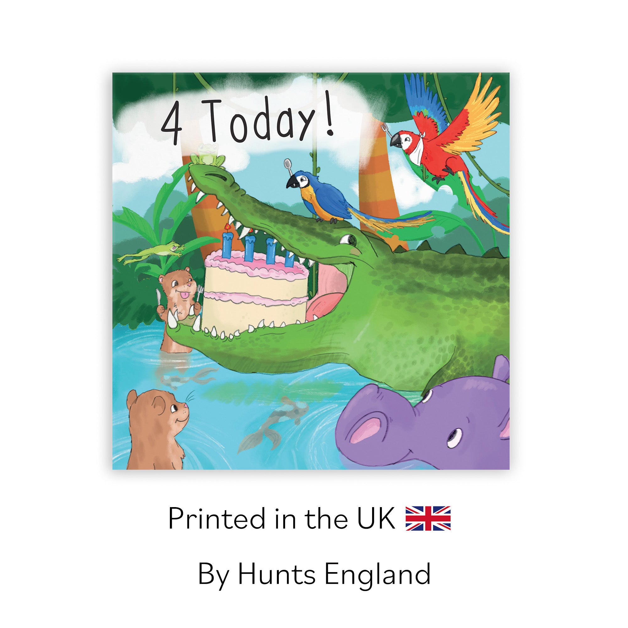 4th Crocodile Birthday Card Jungle - Default Title (TH03423)