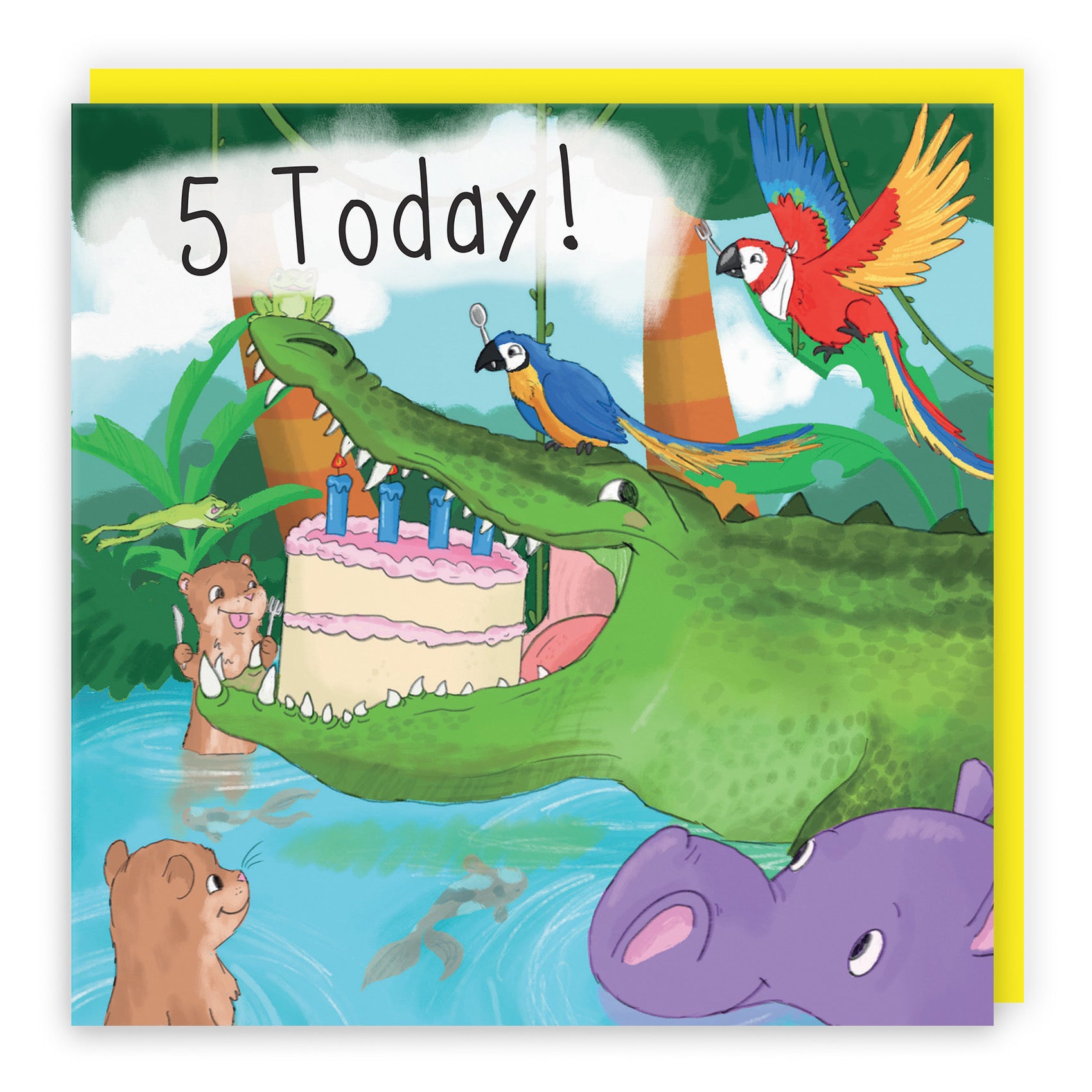5th Crocodile Birthday Card Jungle - Default Title (TH03424)