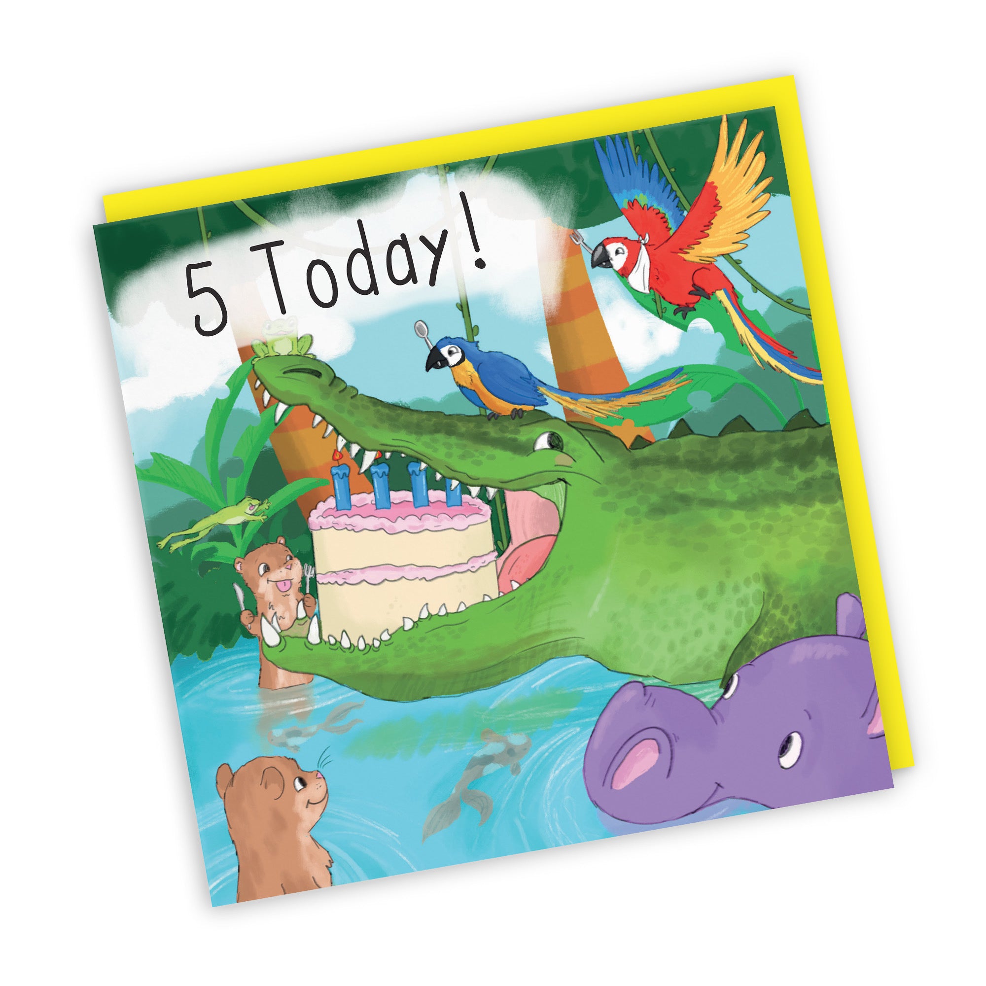 5th Crocodile Birthday Card Jungle - Default Title (TH03424)