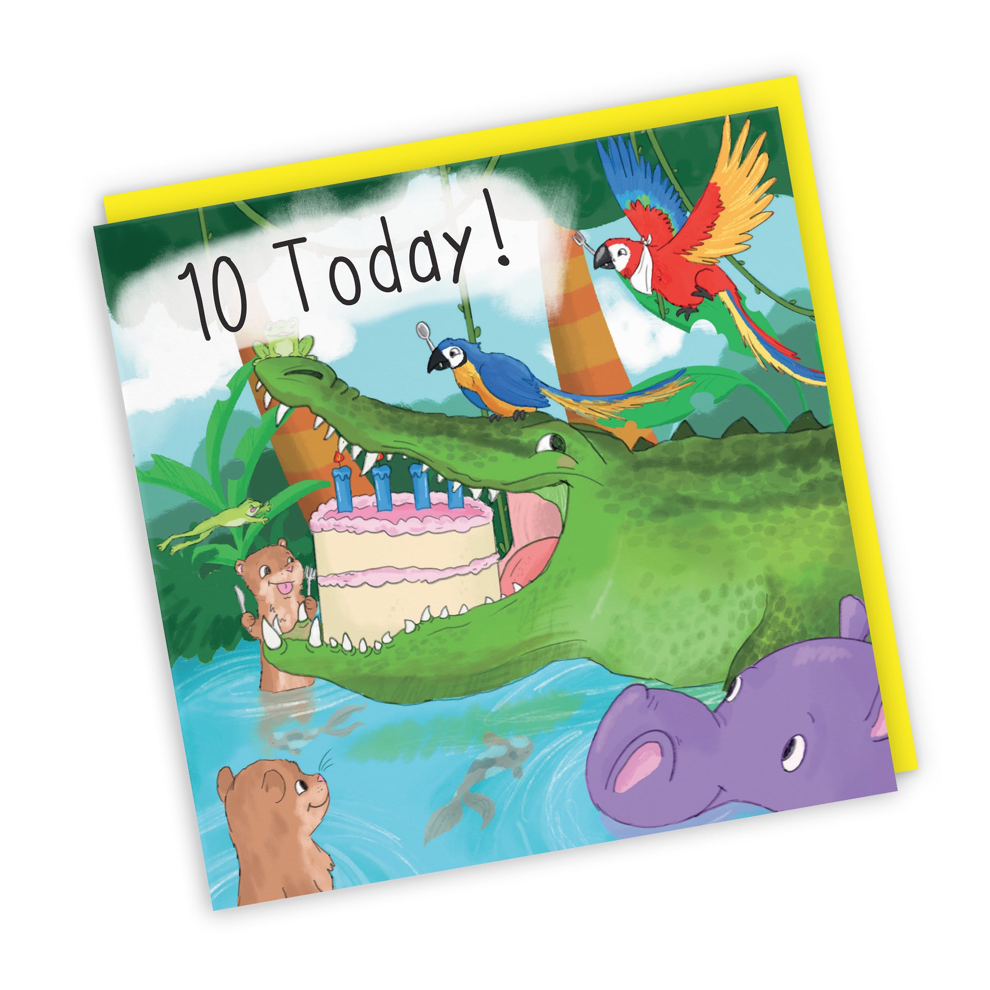 10th Birthday Crocodile Card Jungle - Default Title (TH03425)