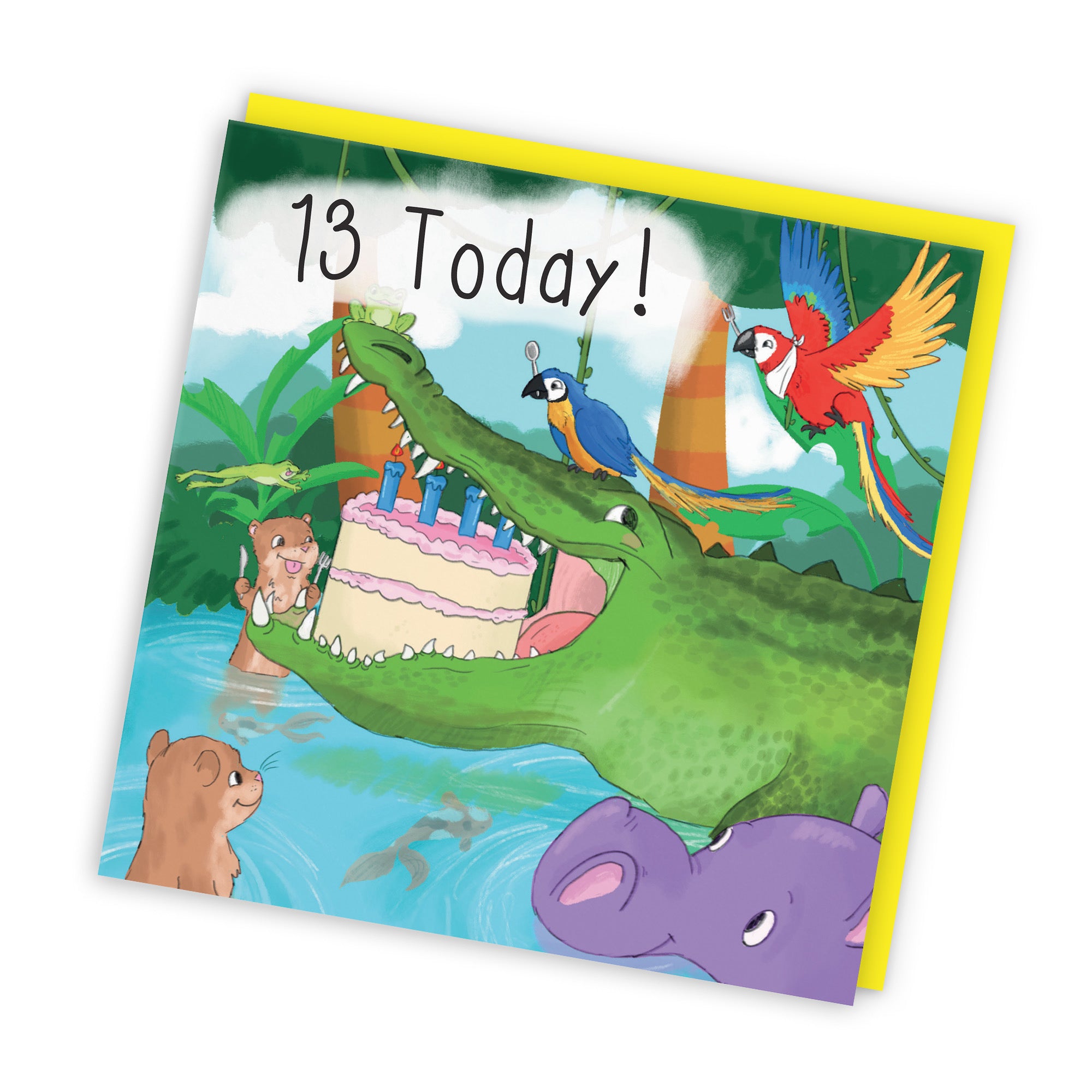 13th Crocodile Birthday Card Jungle - Default Title (TH03426)