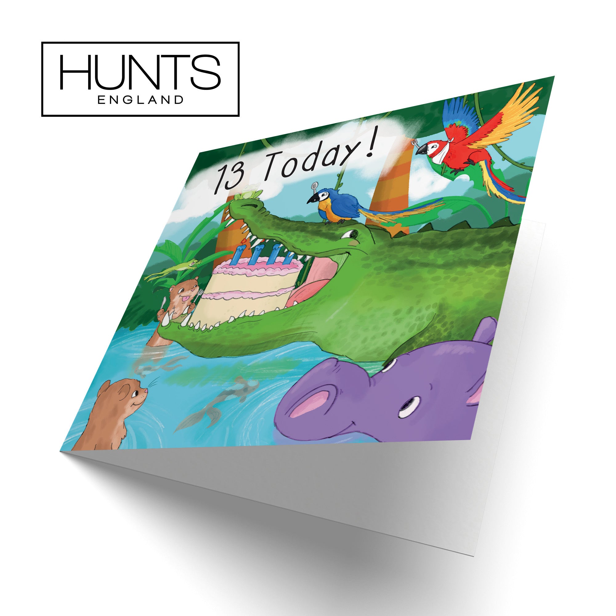 13th Crocodile Birthday Card Jungle - Default Title (TH03426)
