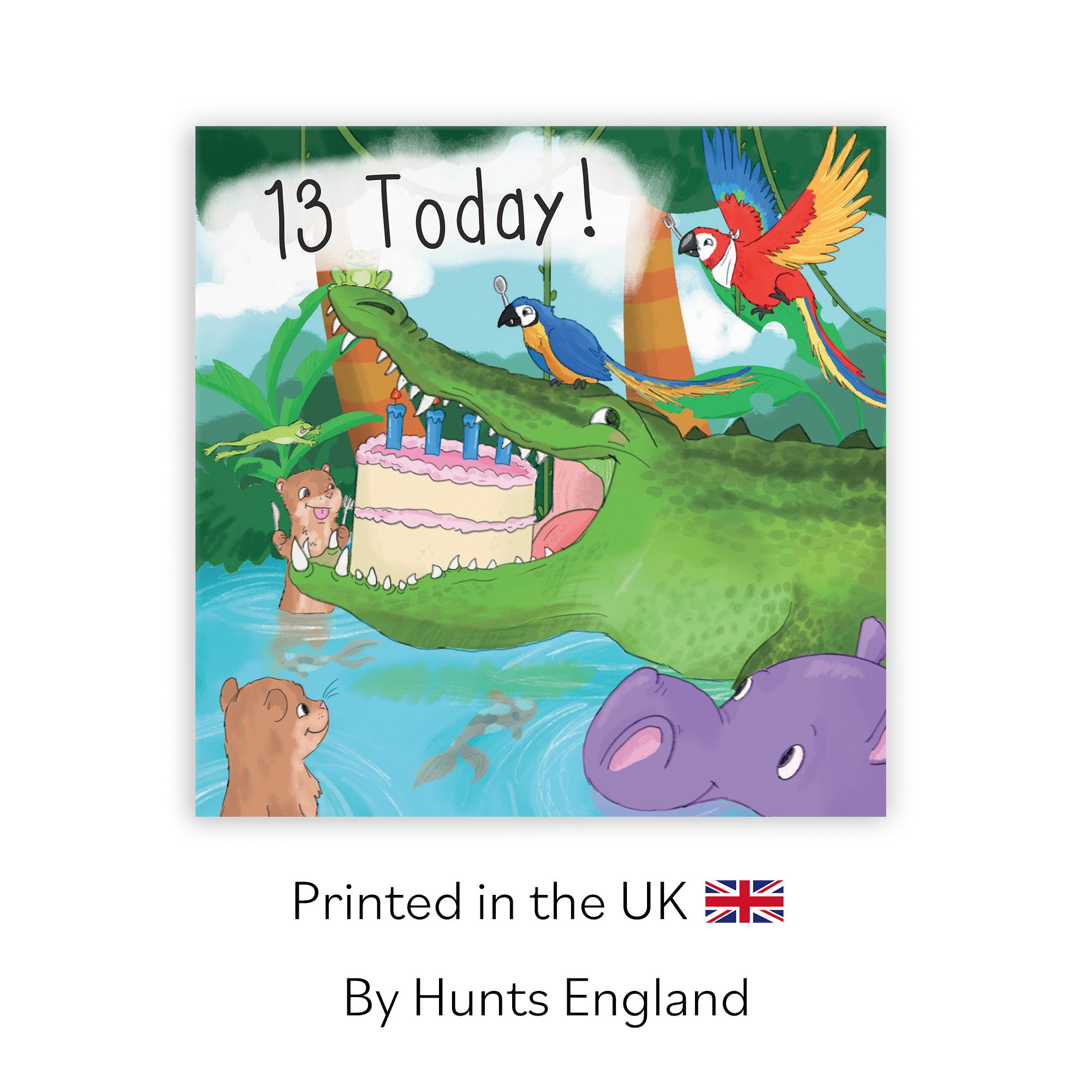 13th Crocodile Birthday Card Jungle - Default Title (TH03426)