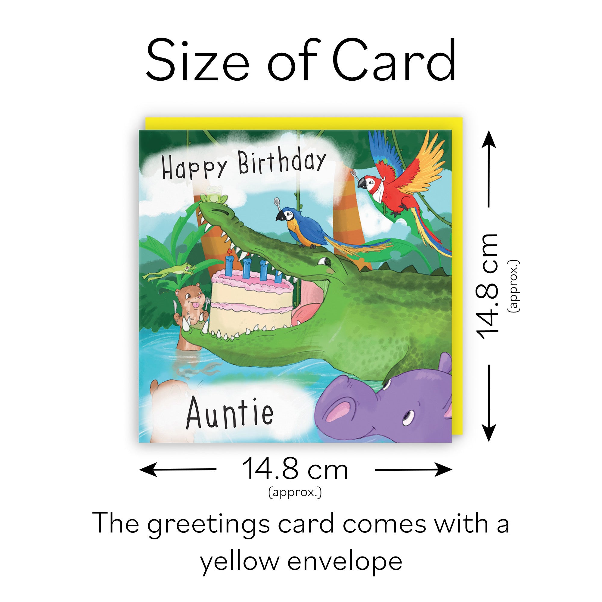 Auntie Crocodile Birthday Card Jungle - Default Title (TH03427)