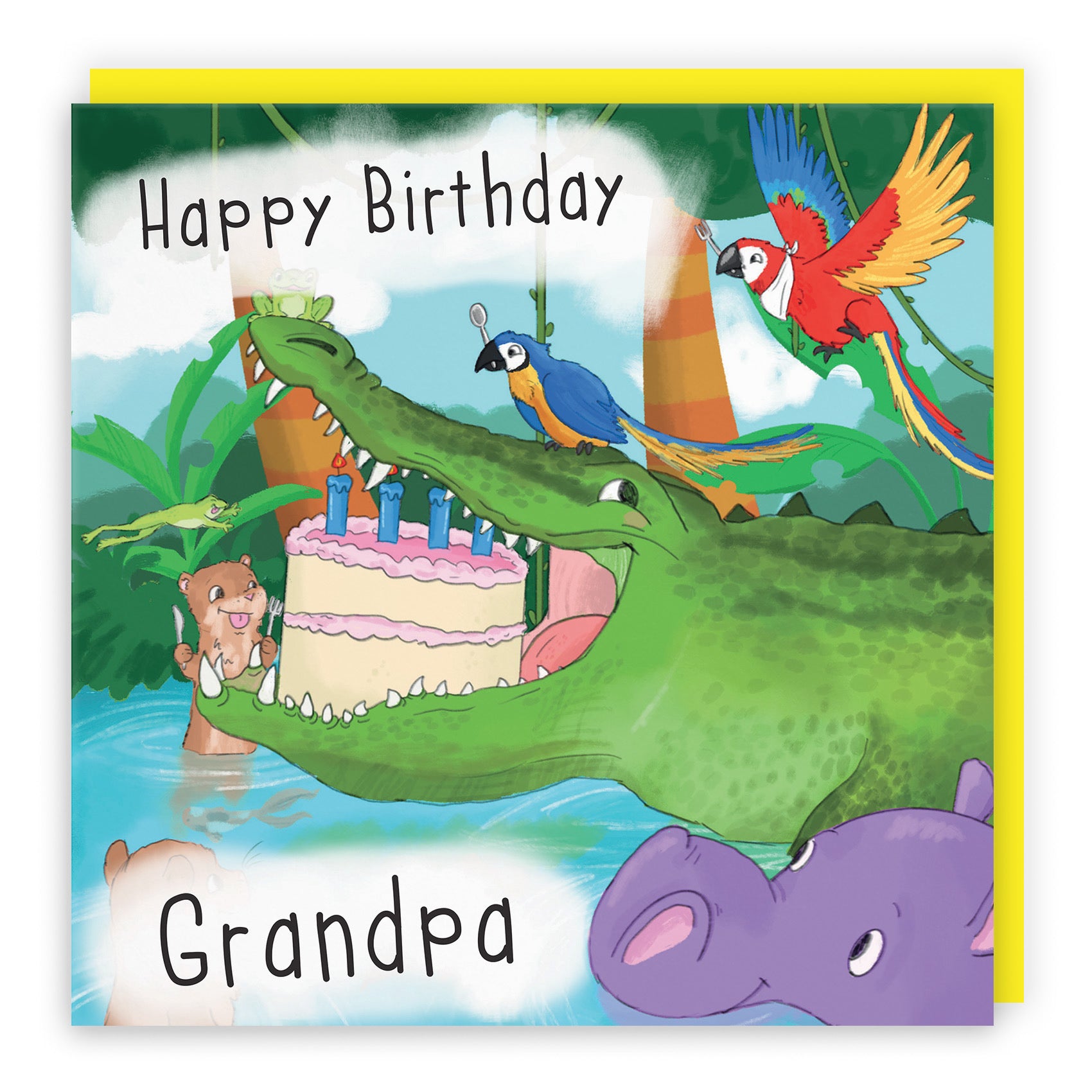 Grandpa Crocodile Birthday Card Jungle - Default Title (TH03430)