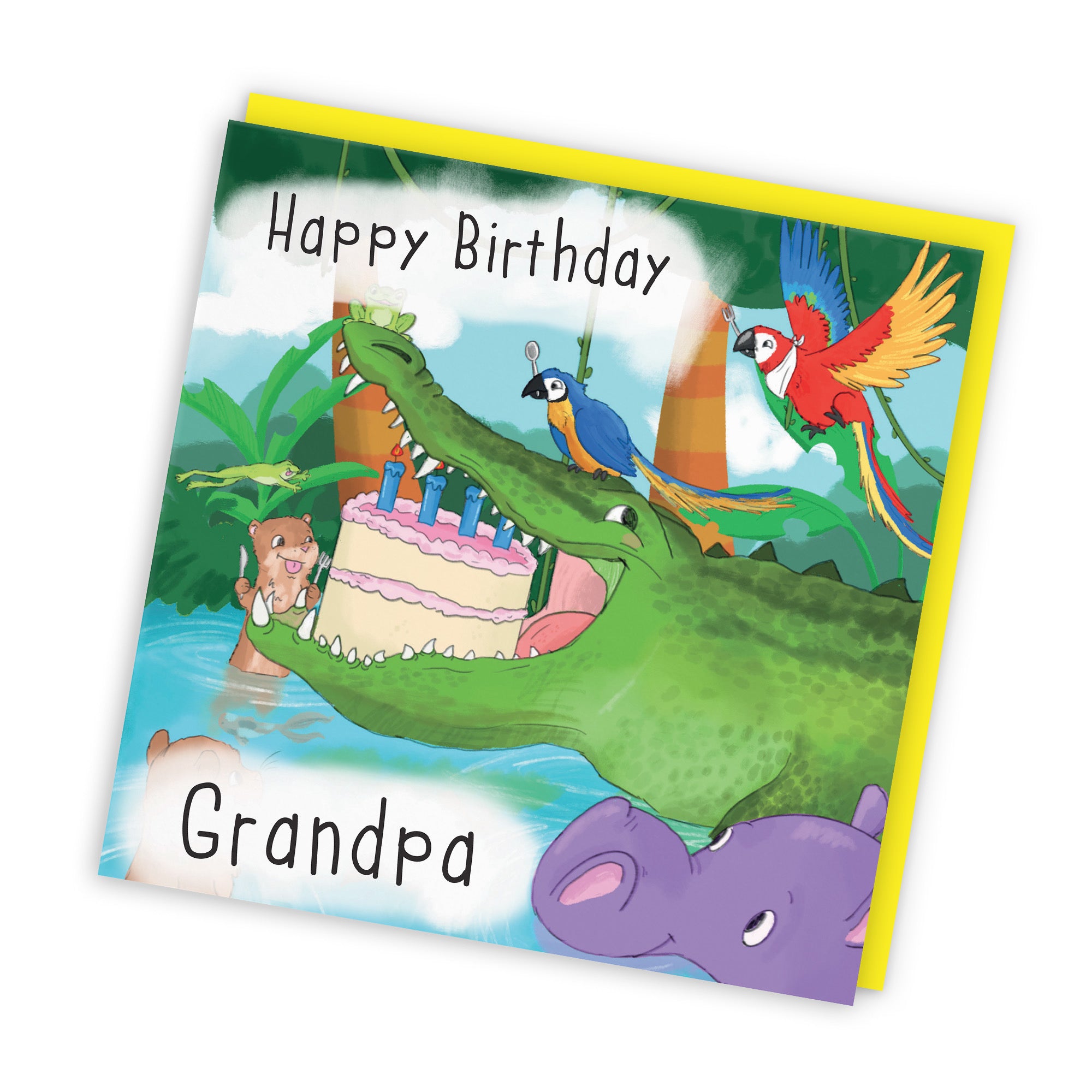 Grandpa Crocodile Birthday Card Jungle - Default Title (TH03430)