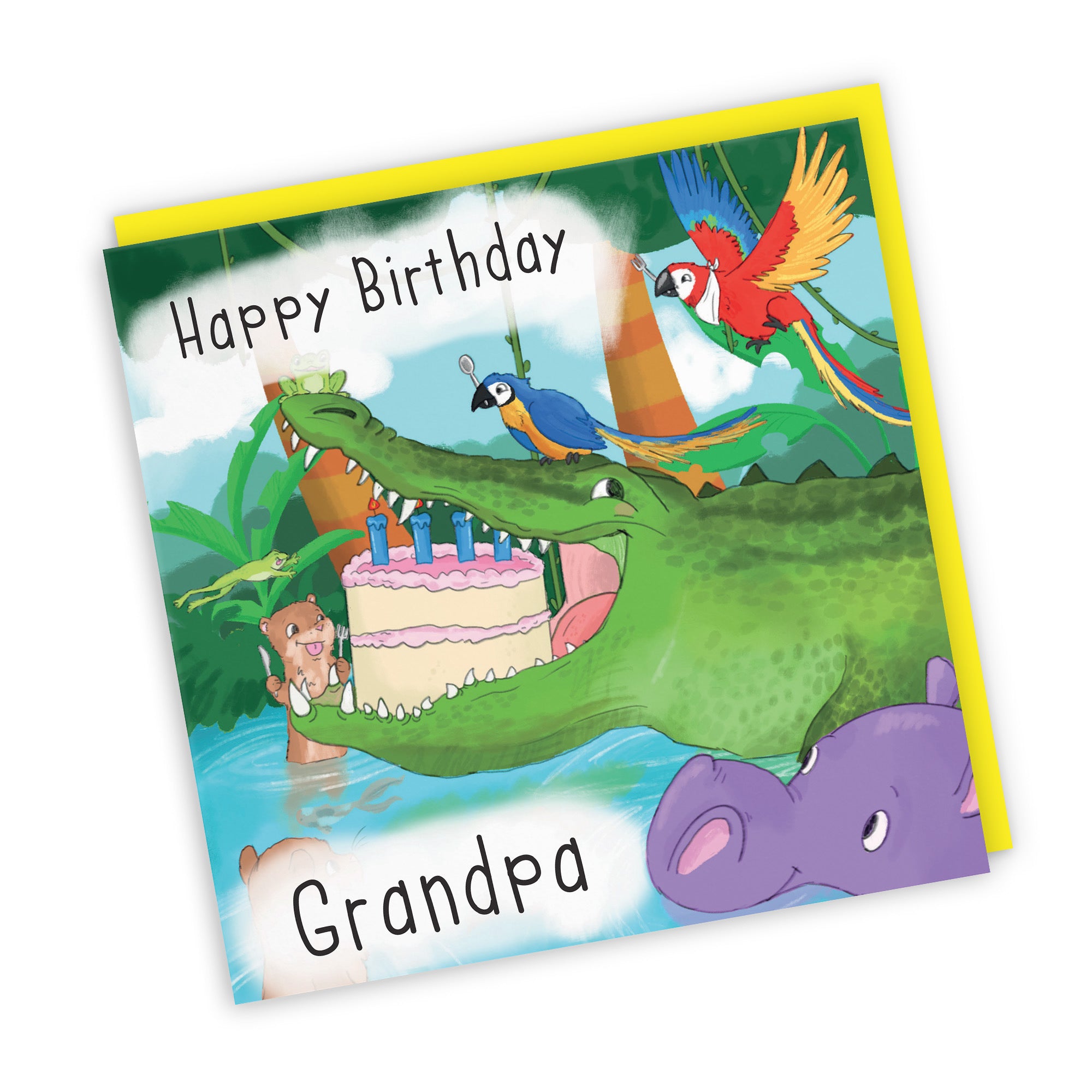 Grandpa Crocodile Birthday Card Jungle - Default Title (TH03430)