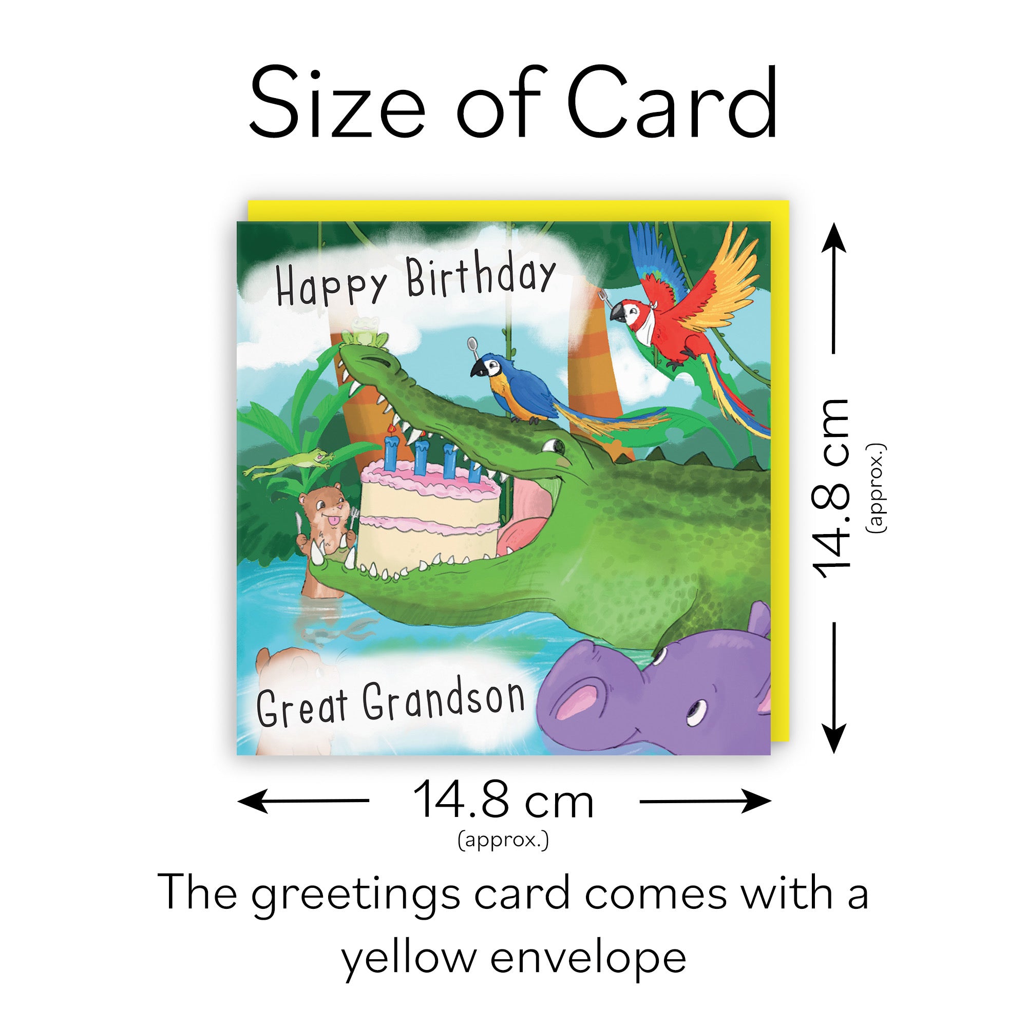 Great Grandson Crocodile Birthday Card Jungle - Default Title (TH03431)