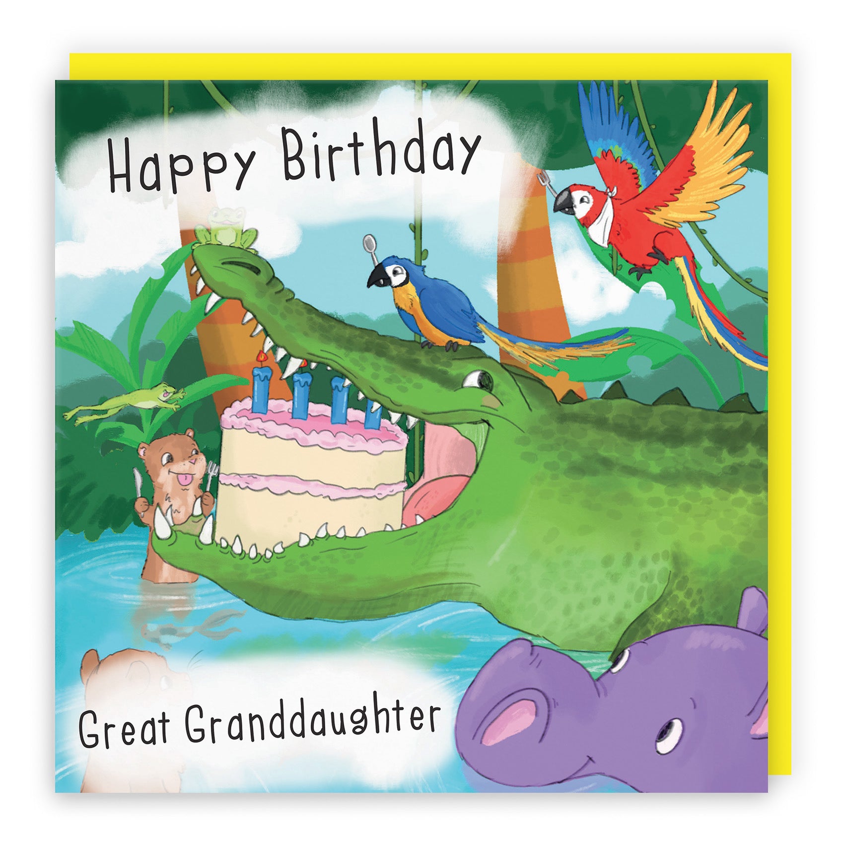 Great Granddaughter Crocodile Birthday Card Jungle - Default Title (TH03432)