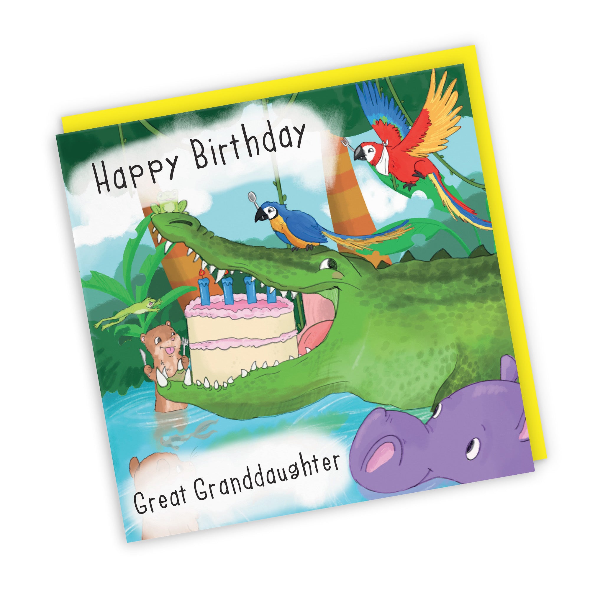 Great Granddaughter Crocodile Birthday Card Jungle - Default Title (TH03432)