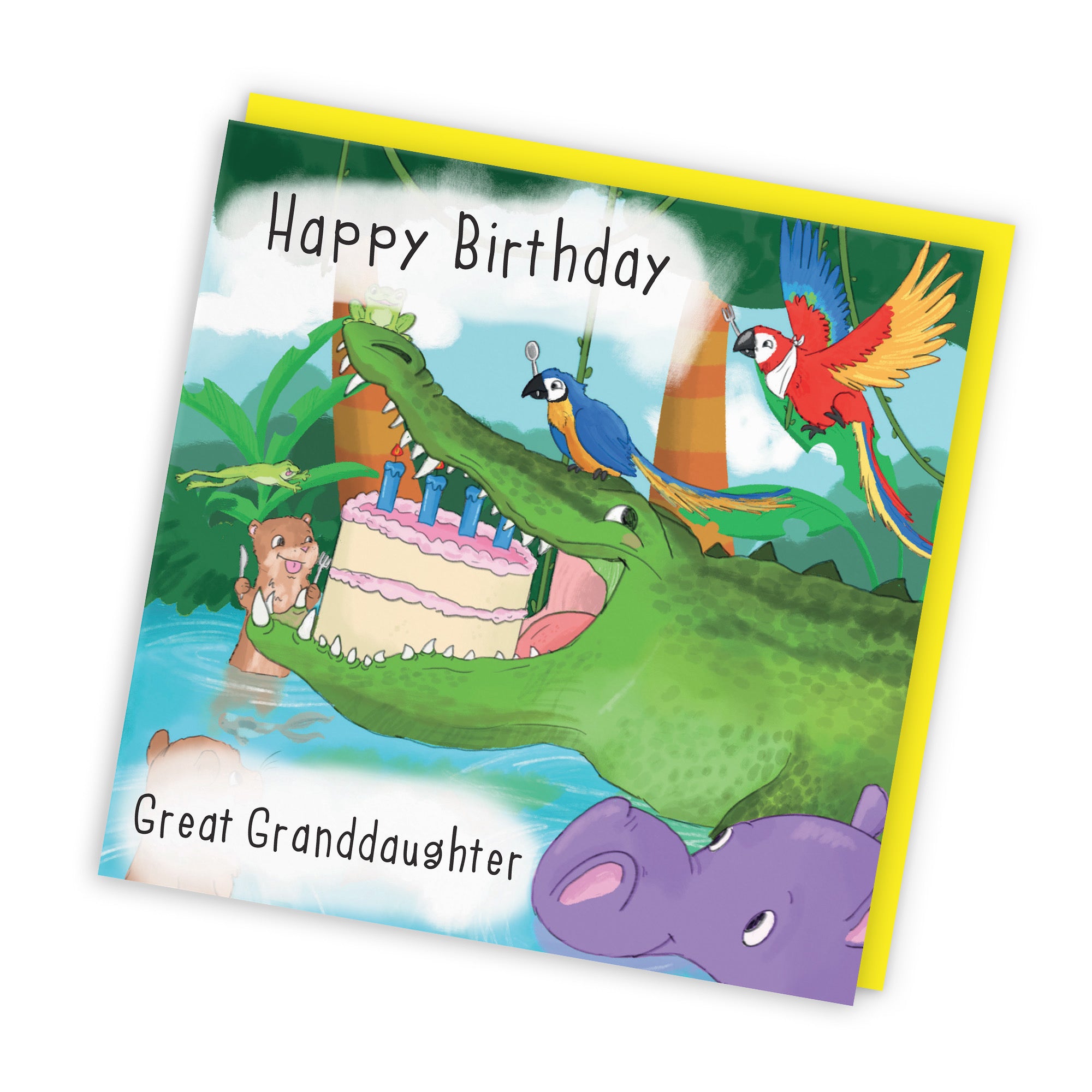 Great Granddaughter Crocodile Birthday Card Jungle - Default Title (TH03432)