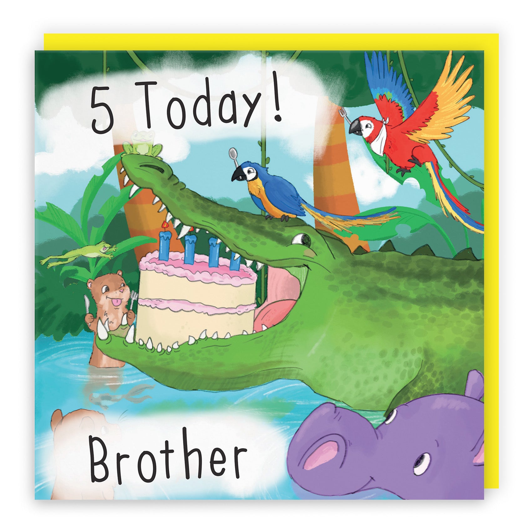 5th Brother Crocodile Birthday Card Jungle - Default Title (TH03436)