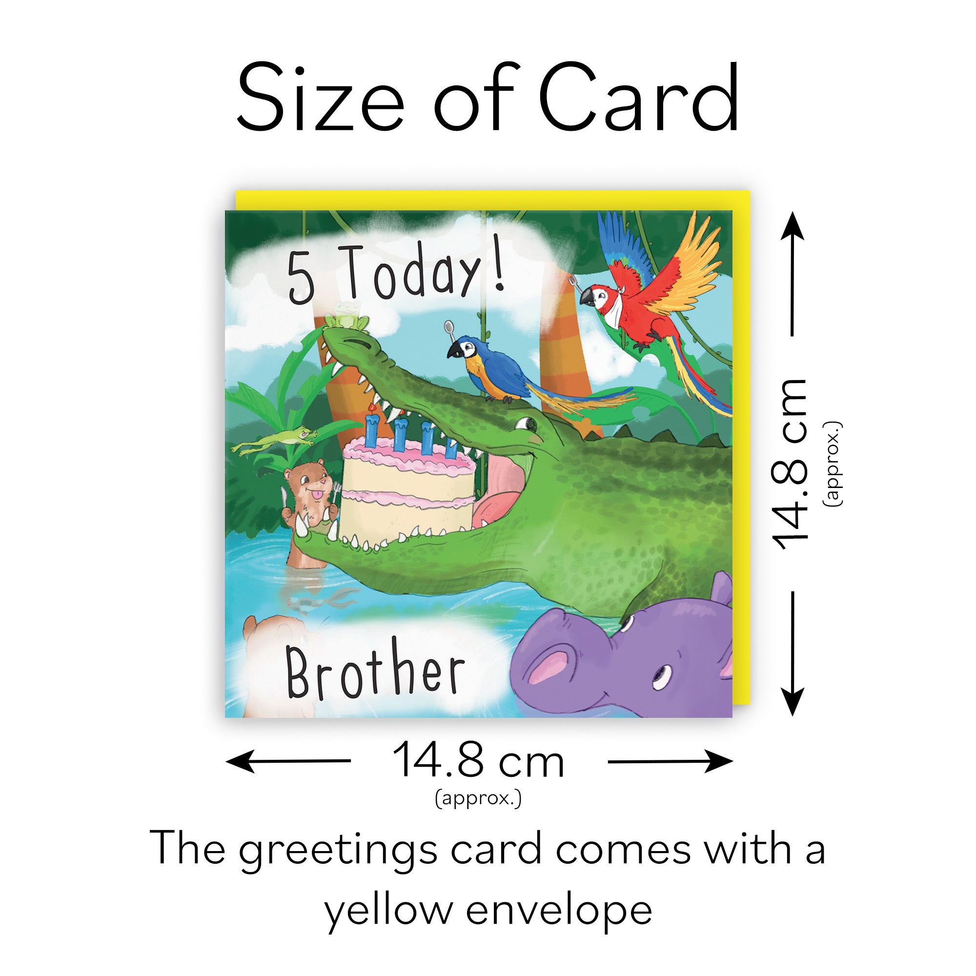 5th Brother Crocodile Birthday Card Jungle - Default Title (TH03436)