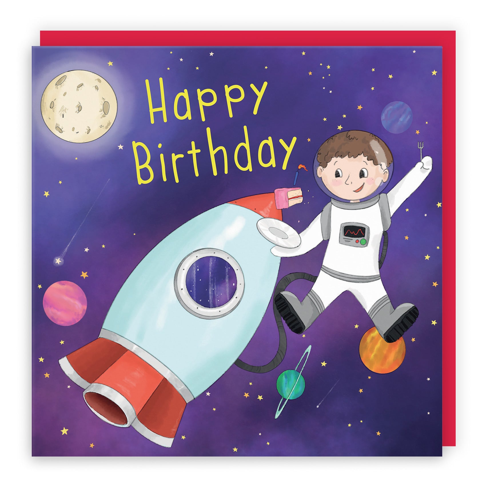 Boys Space Rocket Children's Birthday Card Adventurers - Default Title (TH03451)