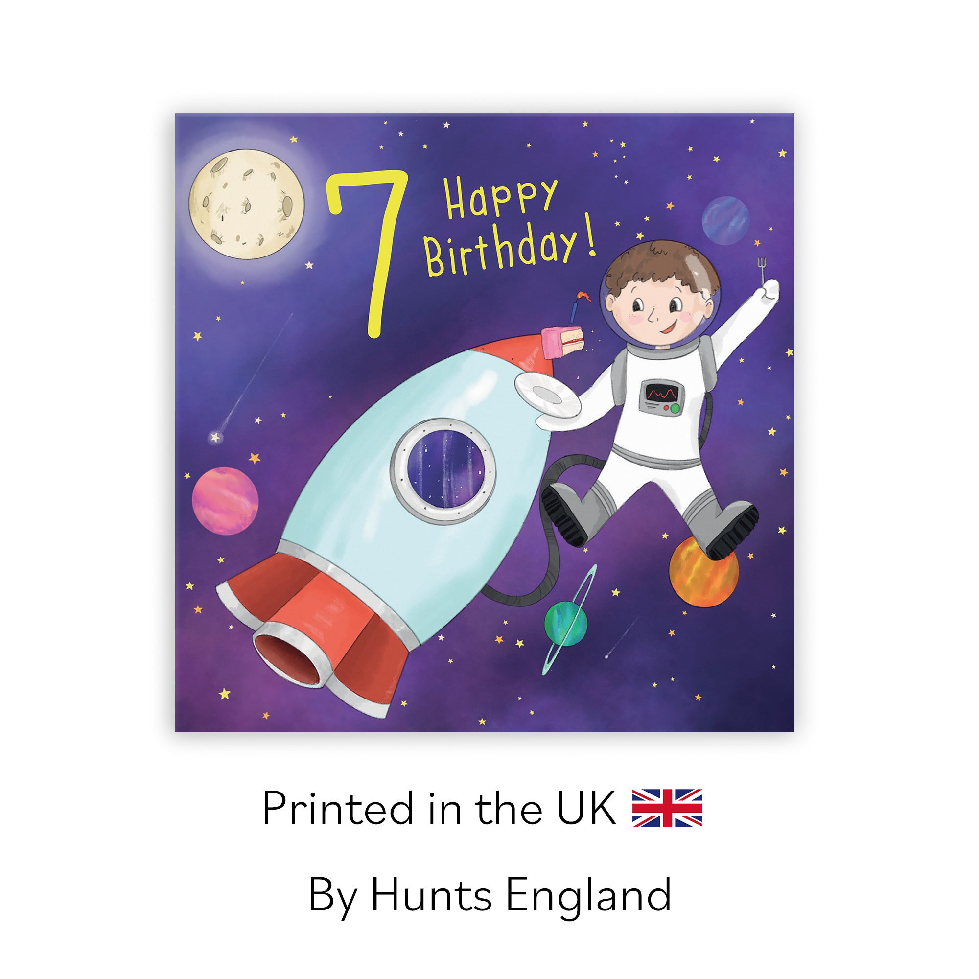 7th Boys Birthday Space Rocket Card Adventurers - Default Title (TH03452)