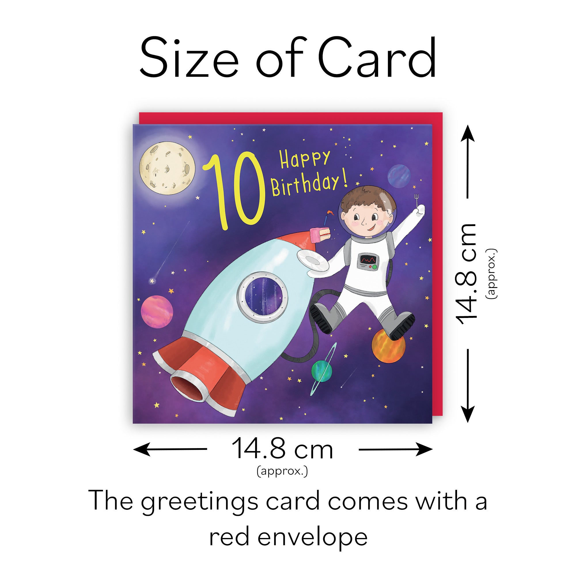 10th Boys Birthday Space Rocket Card Adventurers - Default Title (TH03453)