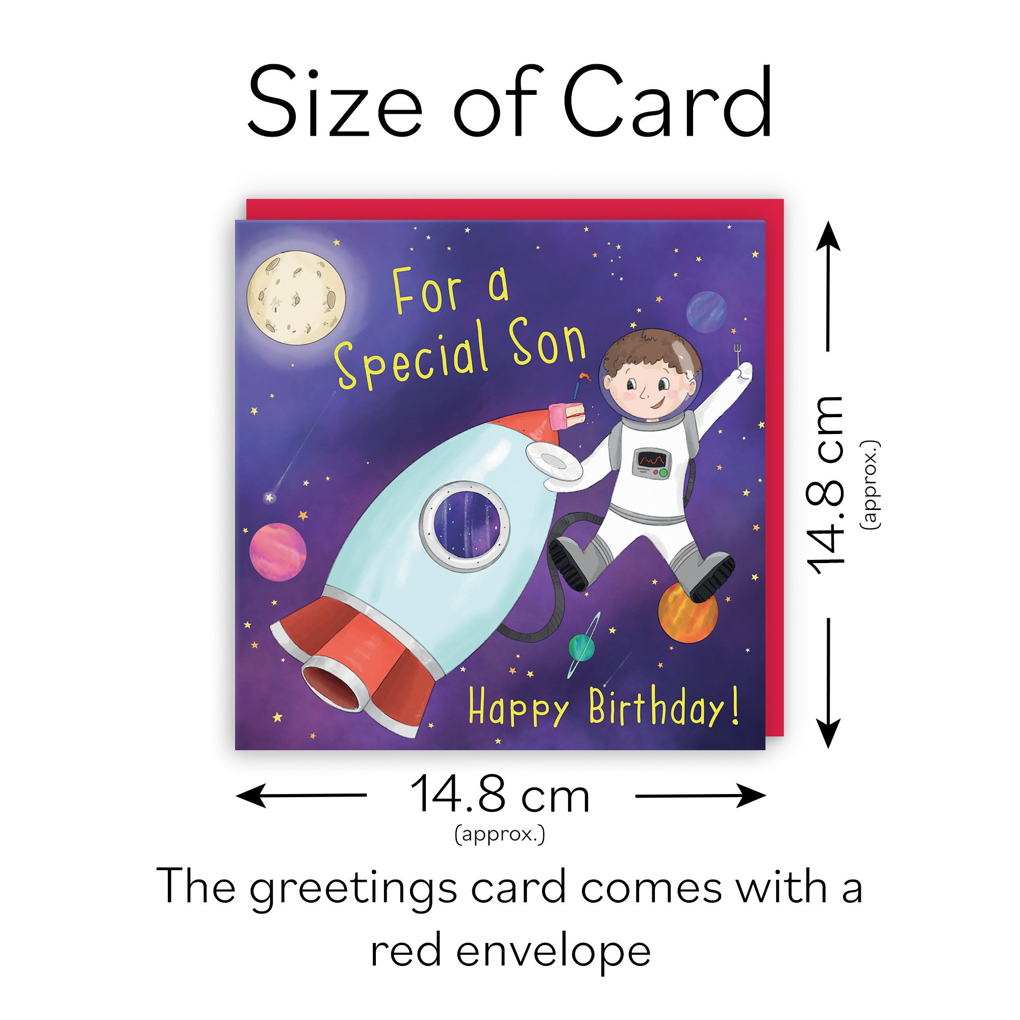 Son Children's Birthday Space Rocket Card Adventurers - Default Title (TH03454)