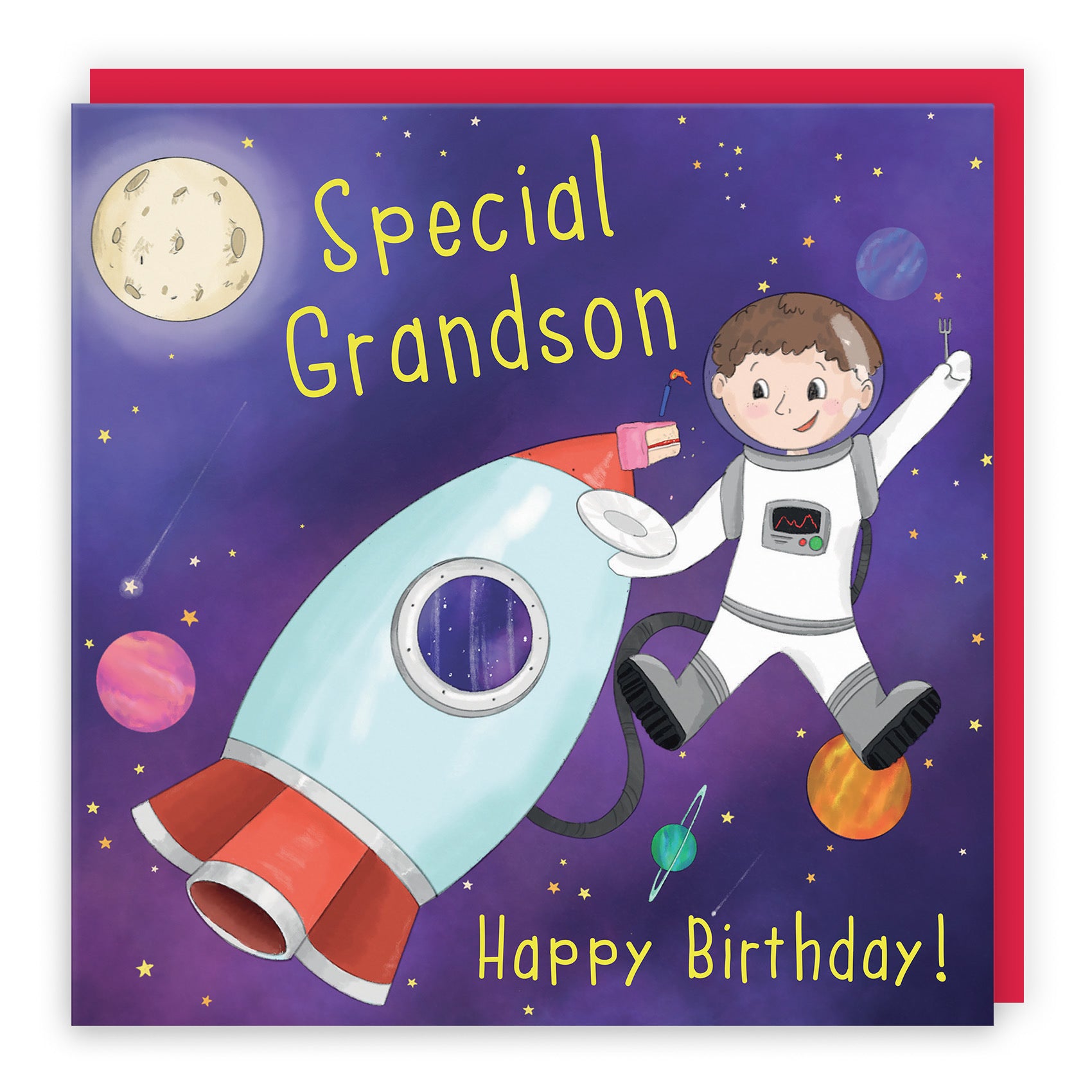 Grandson Children's Birthday Space Rocket Card Adventurers - Default Title (TH03455)
