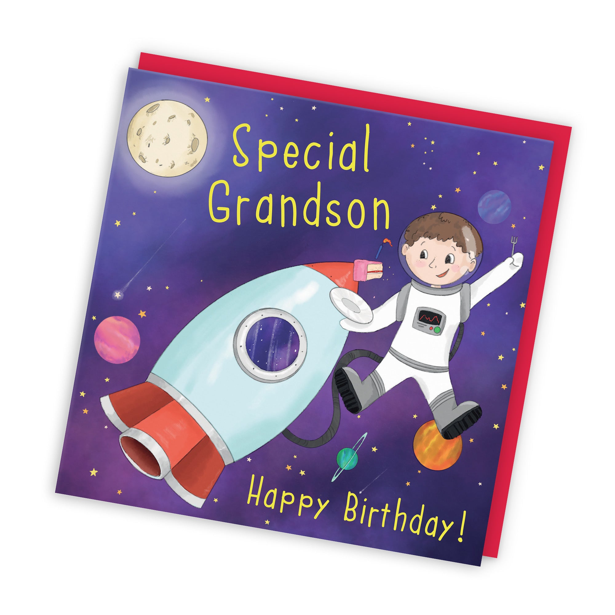 Grandson Children's Birthday Space Rocket Card Adventurers - Default Title (TH03455)