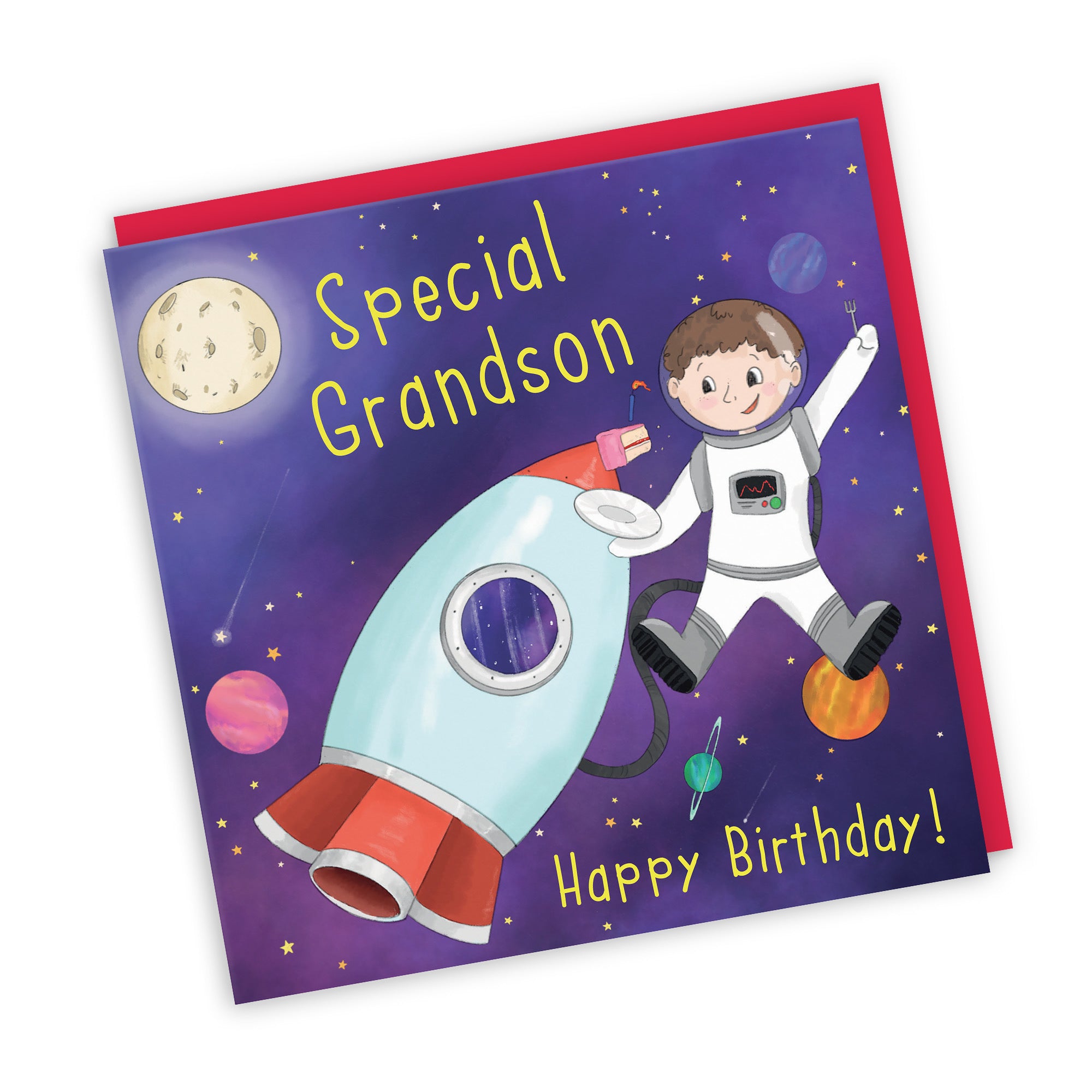 Grandson Children's Birthday Space Rocket Card Adventurers - Default Title (TH03455)