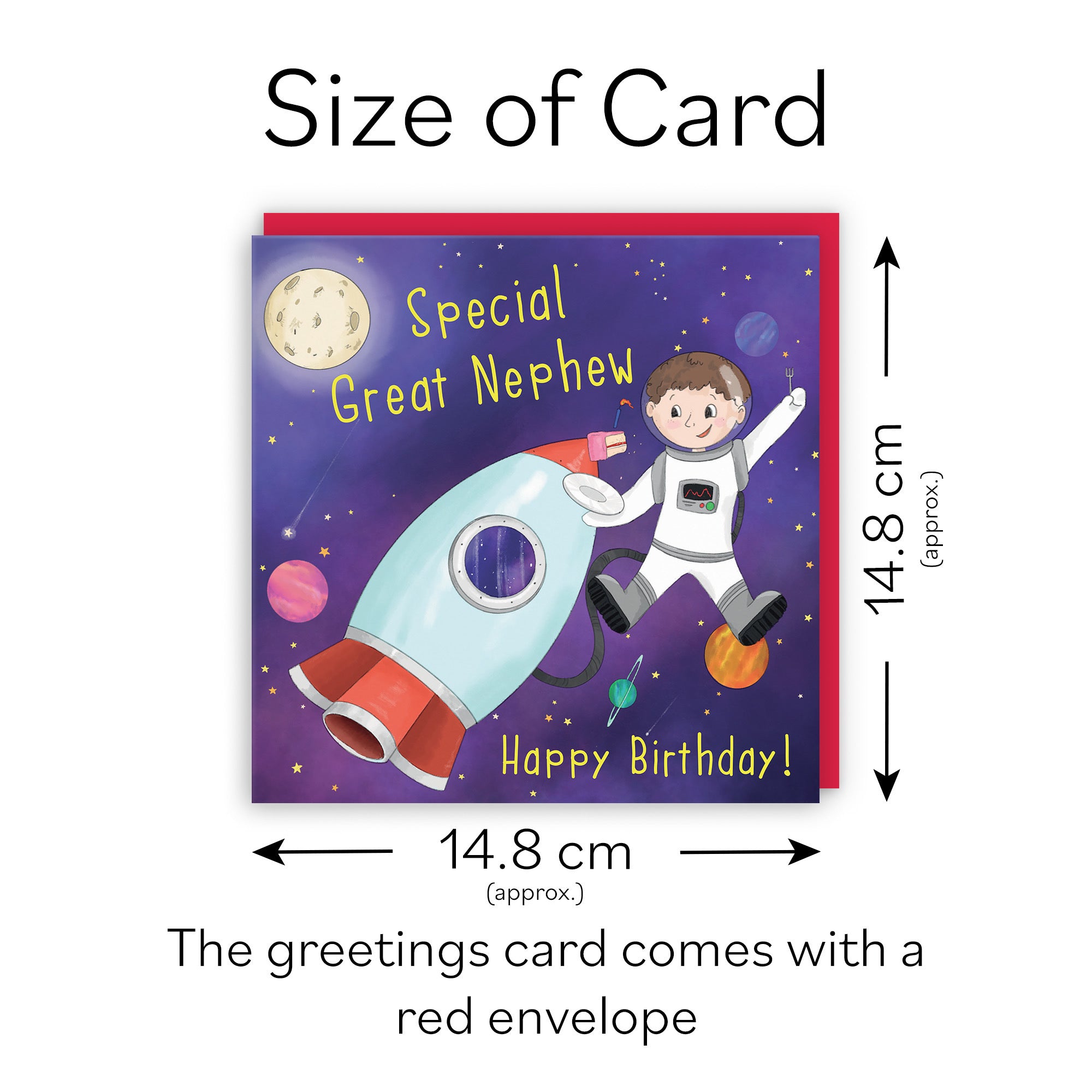 Great Nephew Children's Birthday Space Rocket Card Adventurers - Default Title (TH03456)