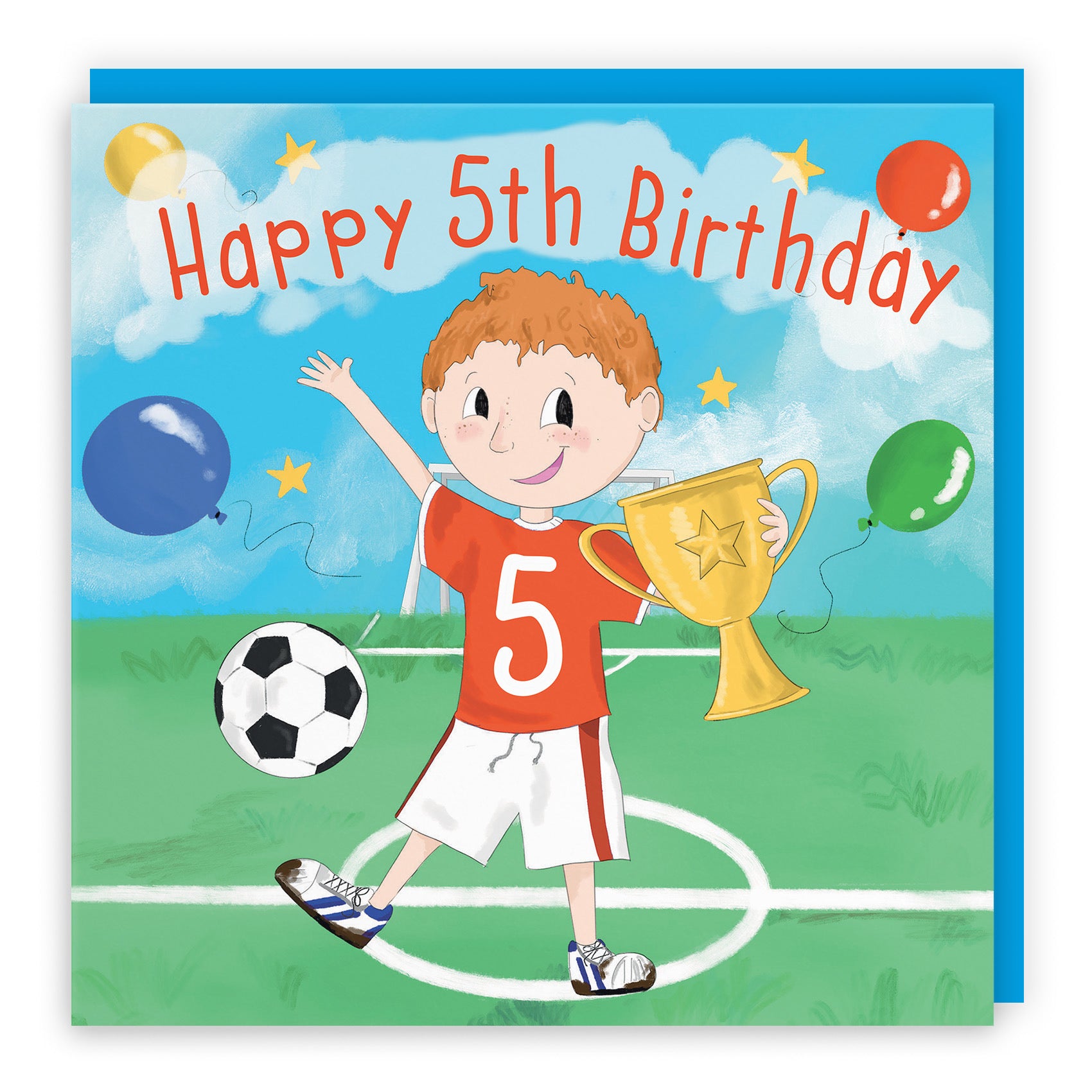 5th Boys Birthday Football Kick-ups Card Adventurers - Default Title (TH03458)