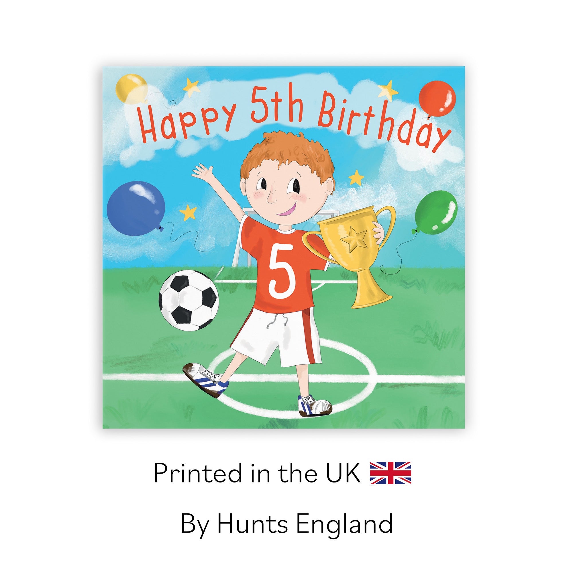 5th Boys Birthday Football Kick-ups Card Adventurers - Default Title (TH03458)