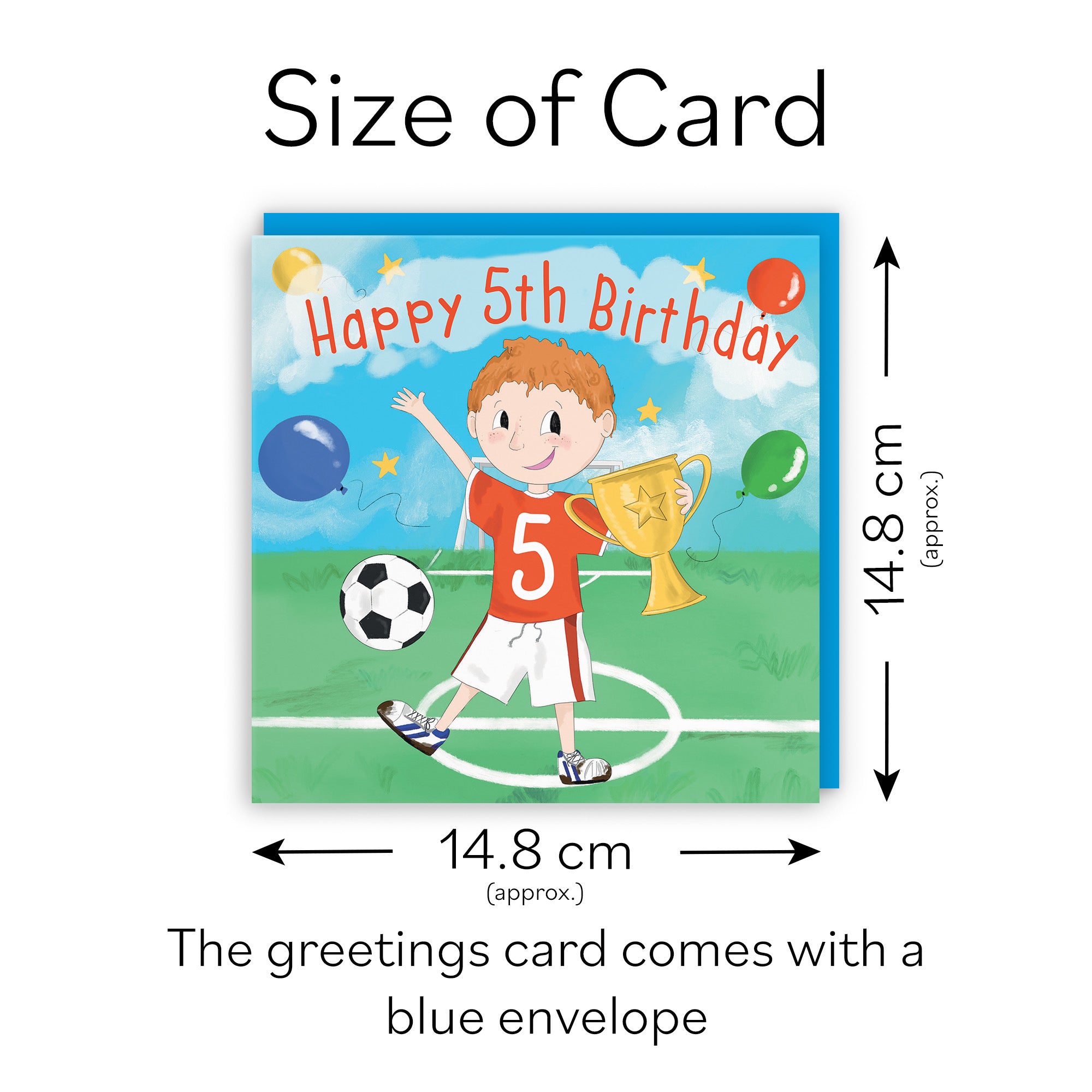 5th Boys Birthday Football Kick-ups Card Adventurers - Default Title (TH03458)