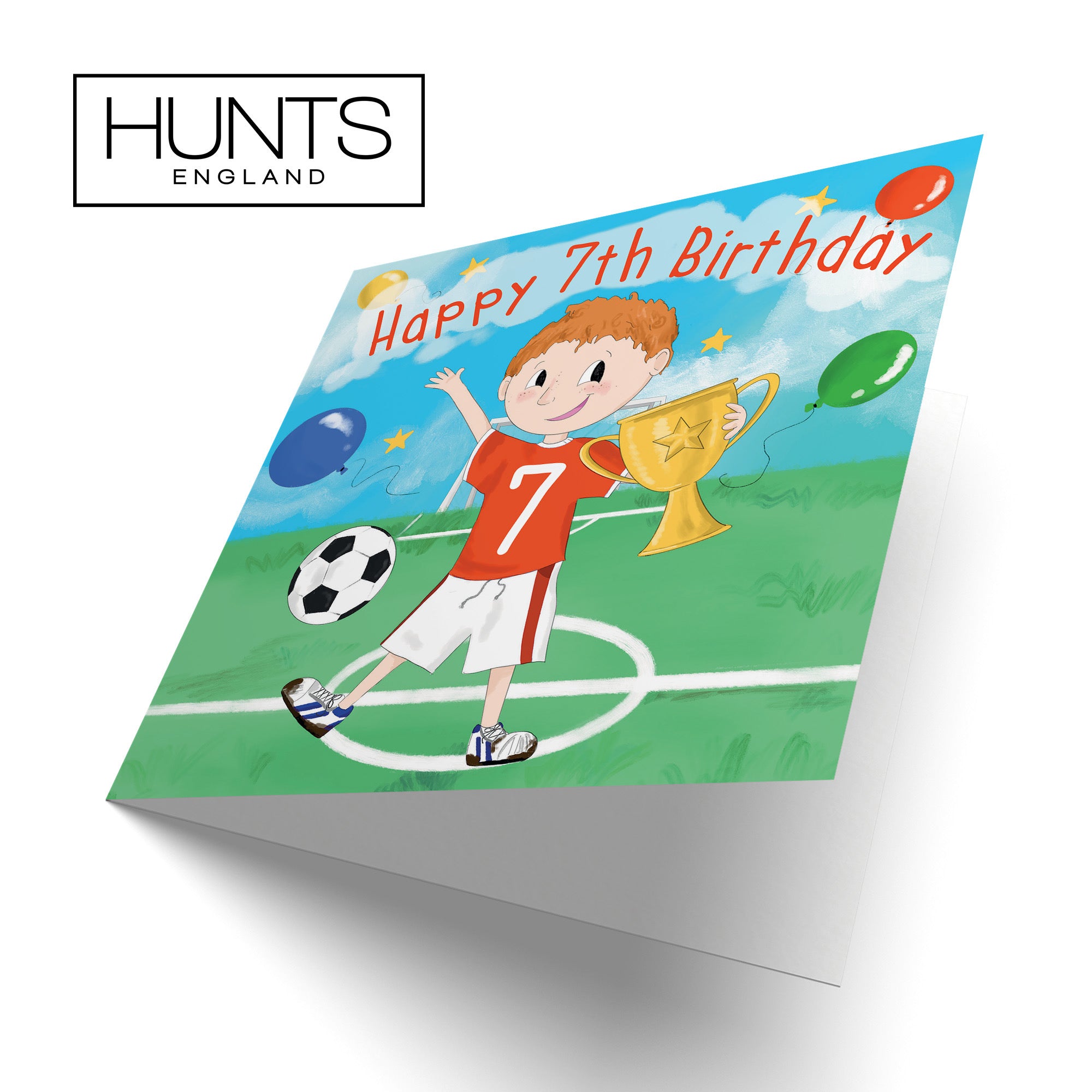 7th Boys Birthday Football Kick-ups Card Adventurers - Default Title (TH03459)