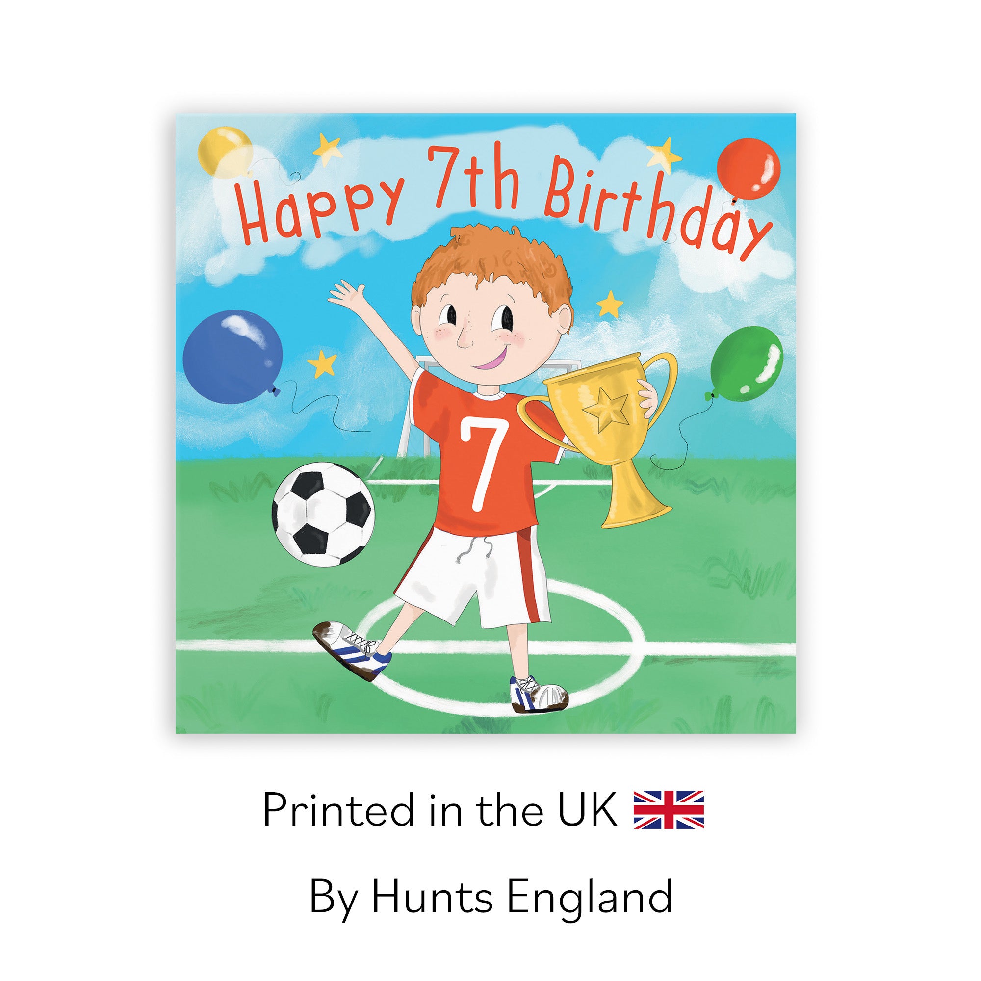 7th Boys Birthday Football Kick-ups Card Adventurers - Default Title (TH03459)