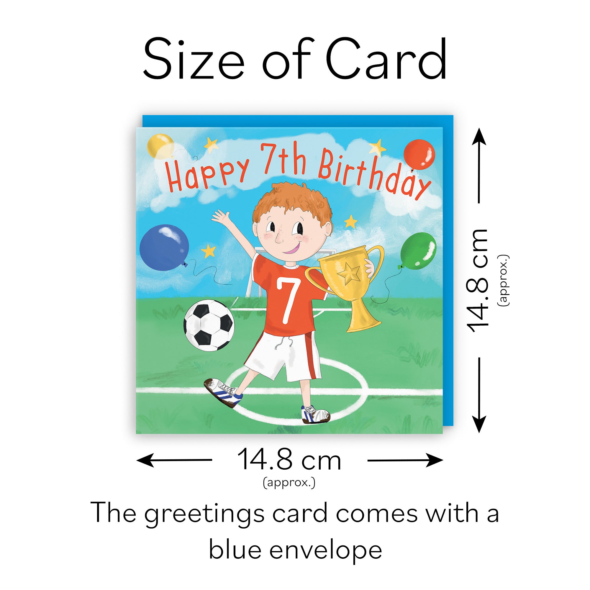 7th Boys Birthday Football Kick-ups Card Adventurers - Default Title (TH03459)