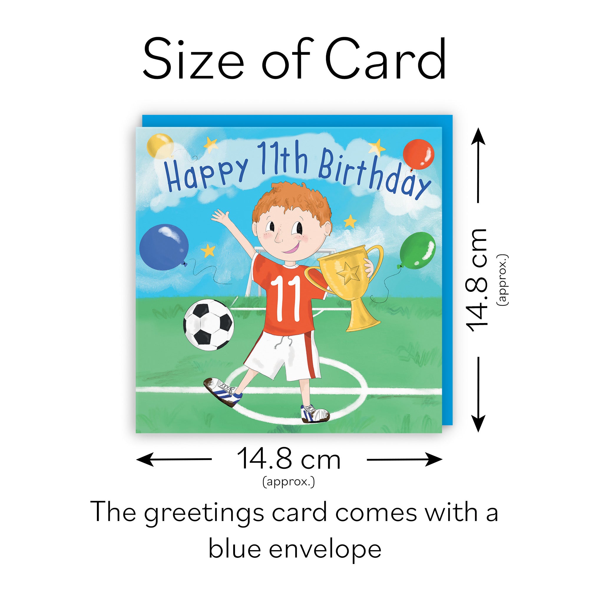11th Boys Birthday Football Kick-ups Card Adventurers - Default Title (TH03460)