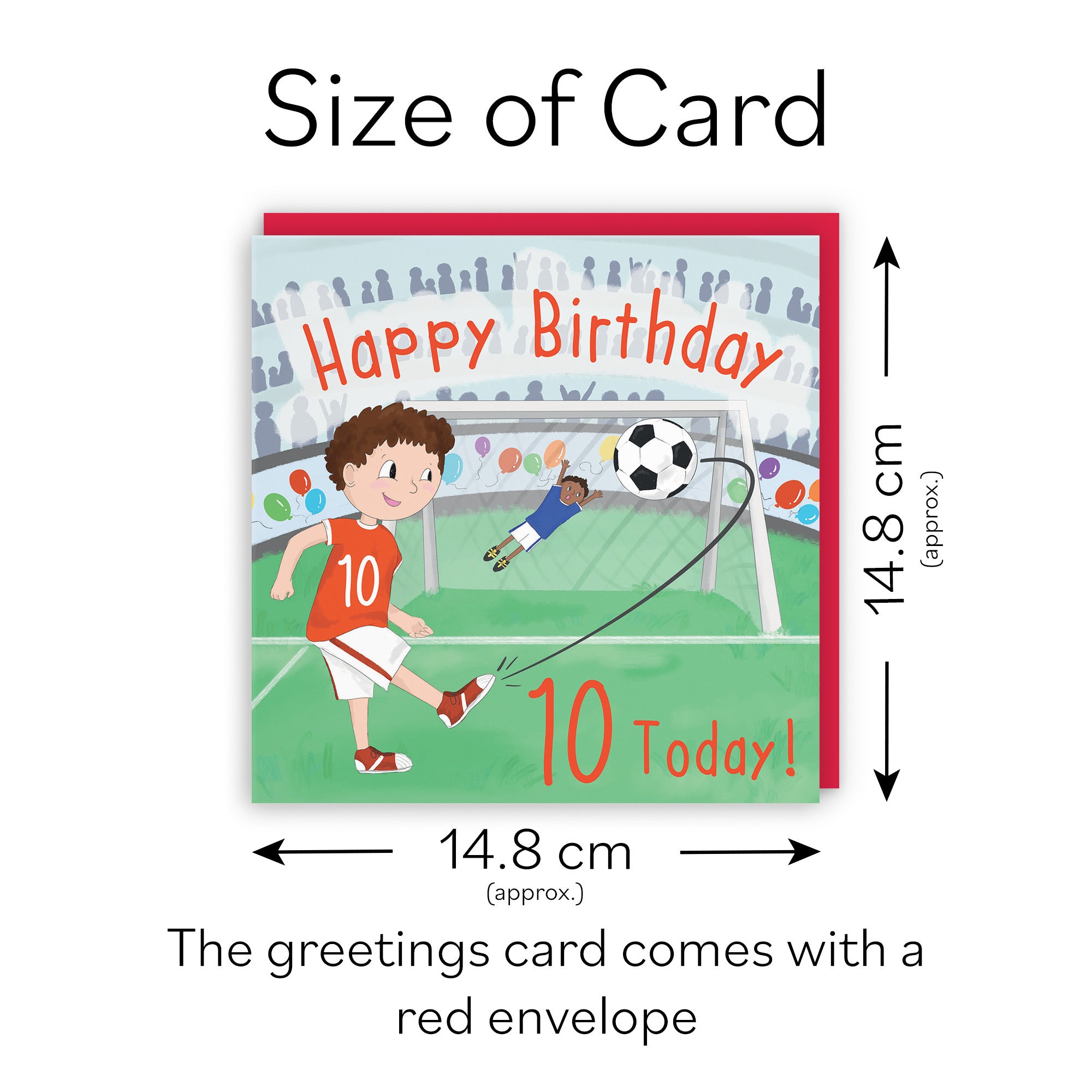 10th Boys Birthday Football Penalty Shoot-out Card Adventurers - Default Title (TH03466)