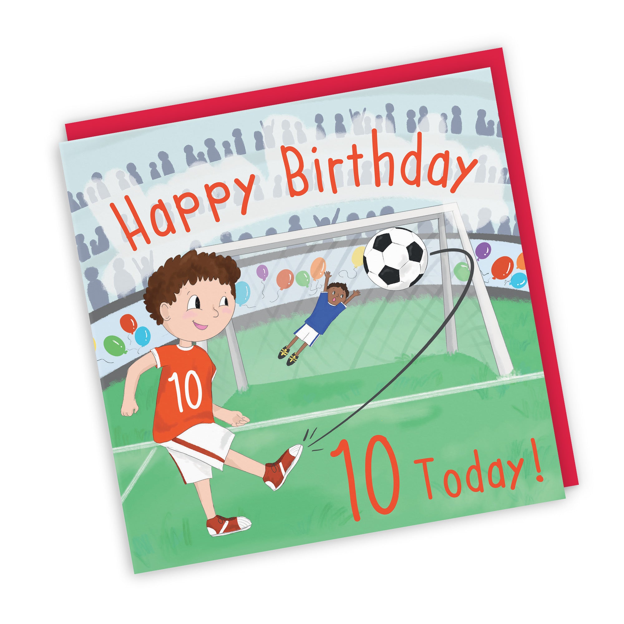 10th Boys Birthday Football Penalty Shoot-out Card Adventurers - Default Title (TH03466)