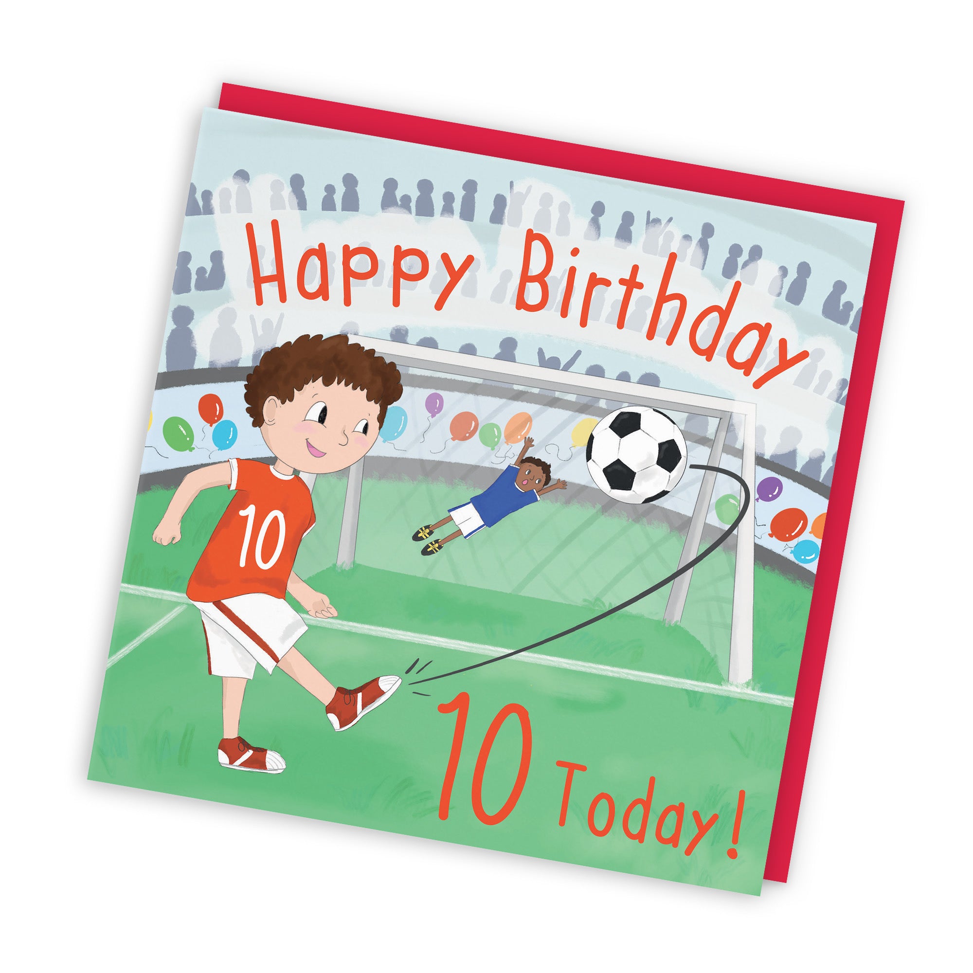 10th Boys Birthday Football Penalty Shoot-out Card Adventurers - Default Title (TH03466)