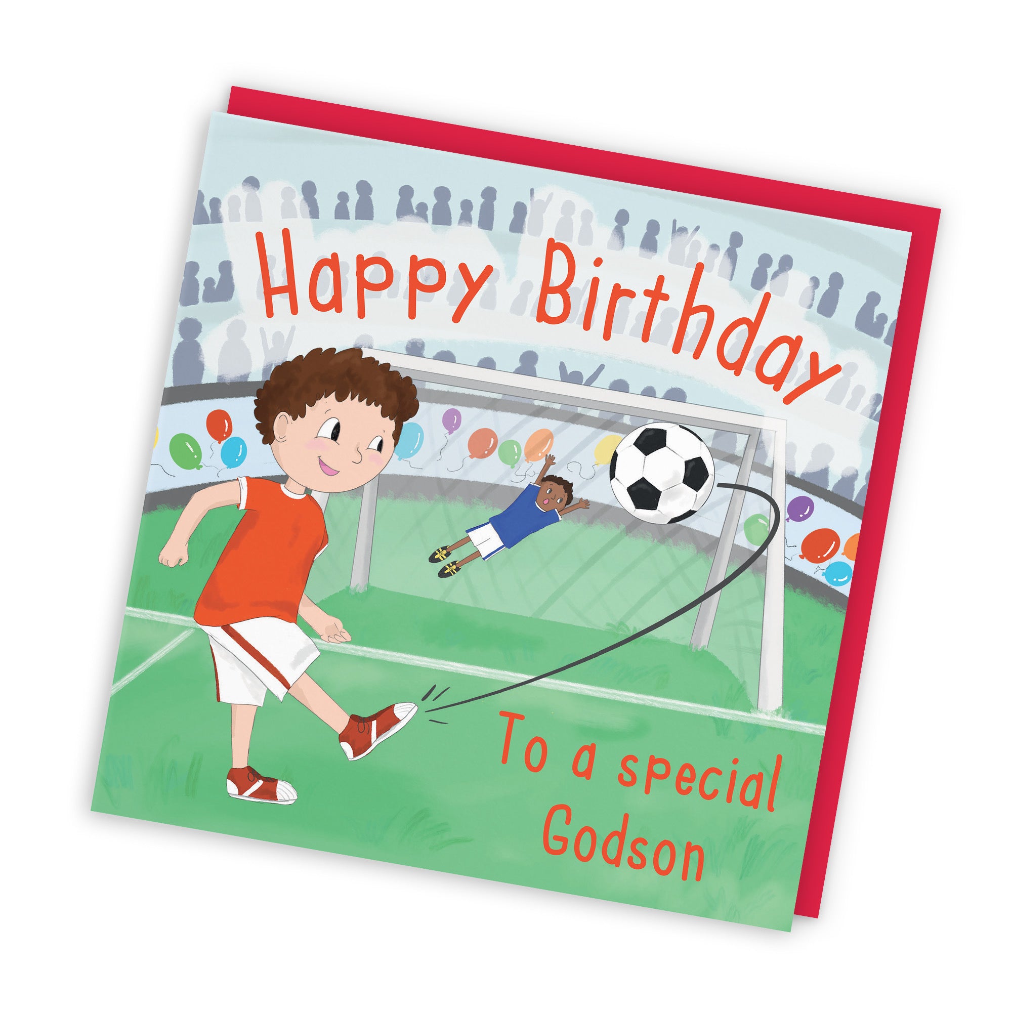 Godson Boys Football Penalty Shoot-out Birthday Card Adventurers - Default Title (TH03470)