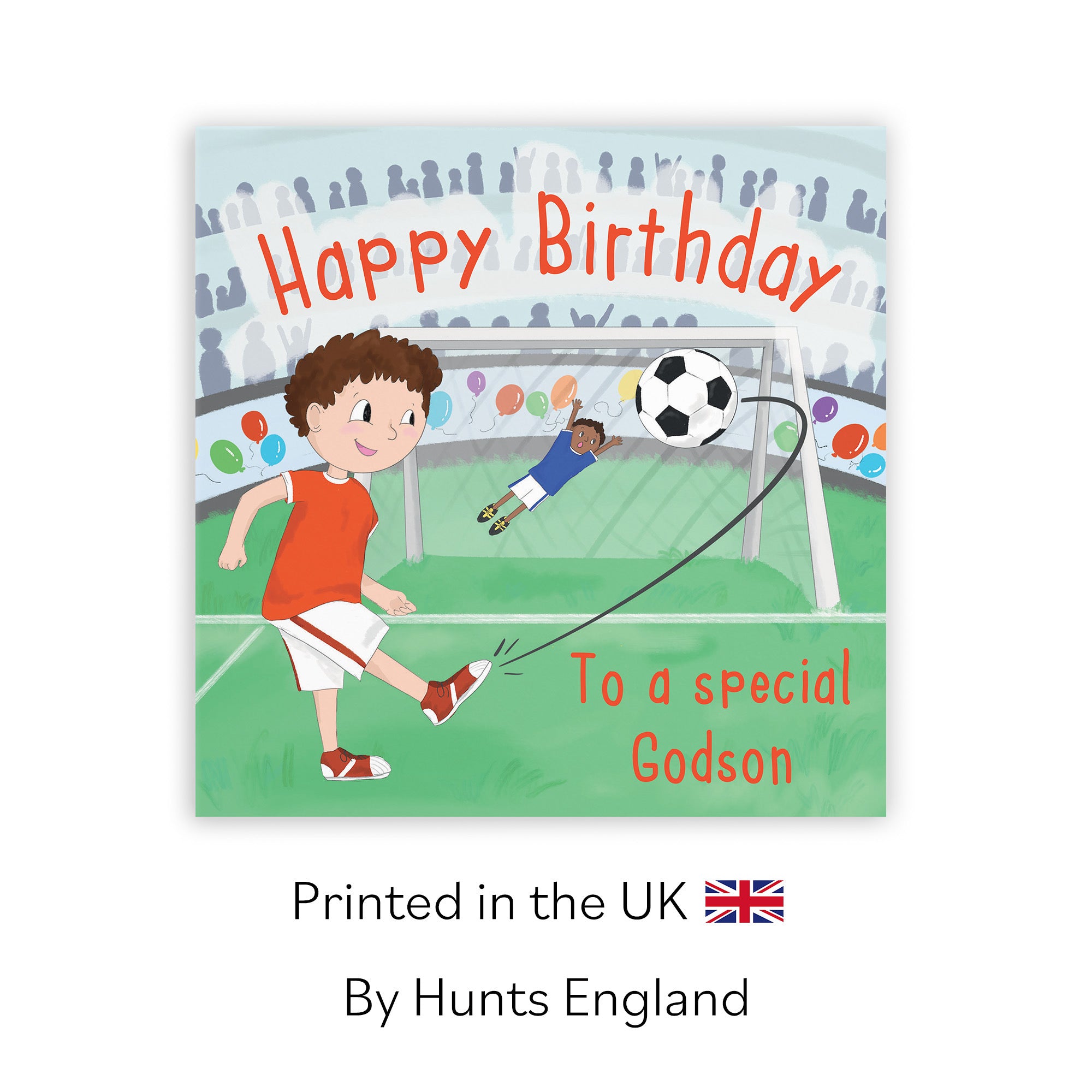 Godson Boys Football Penalty Shoot-out Birthday Card Adventurers - Default Title (TH03470)