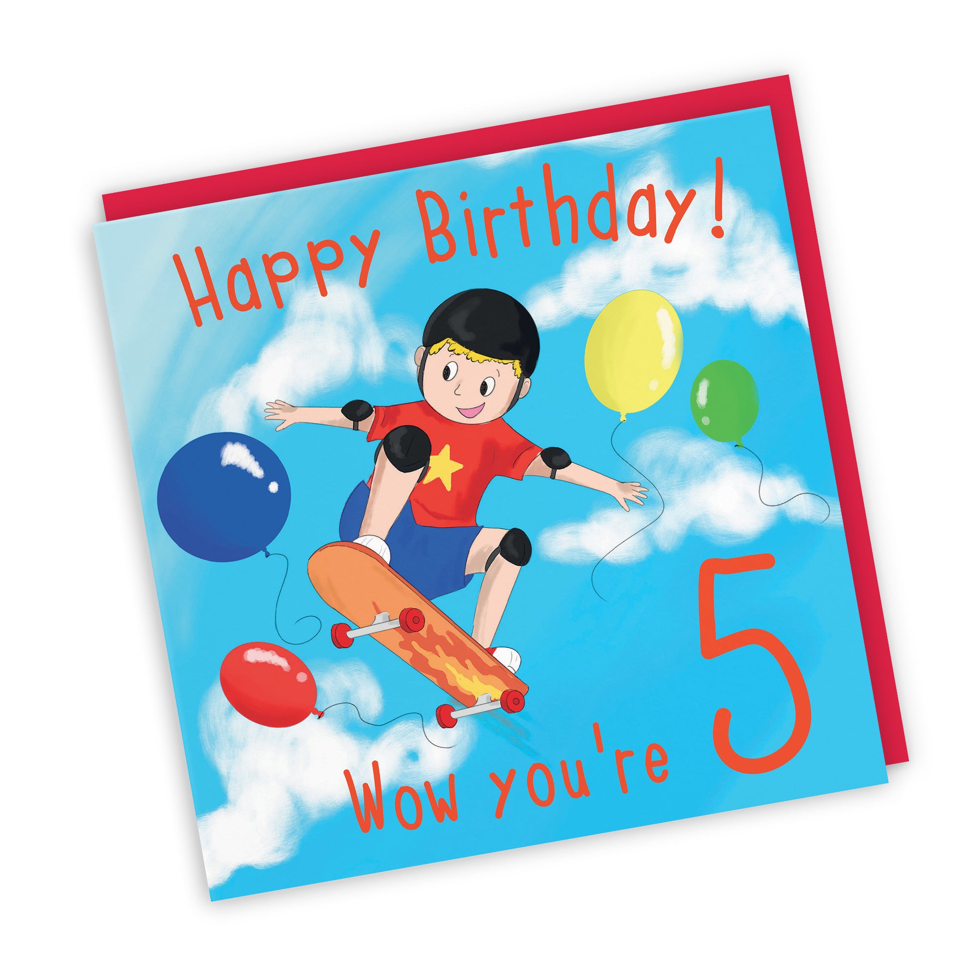 5th Boys Birthday Skateboard Birthday Card Adventurers - Default Title (TH03485)