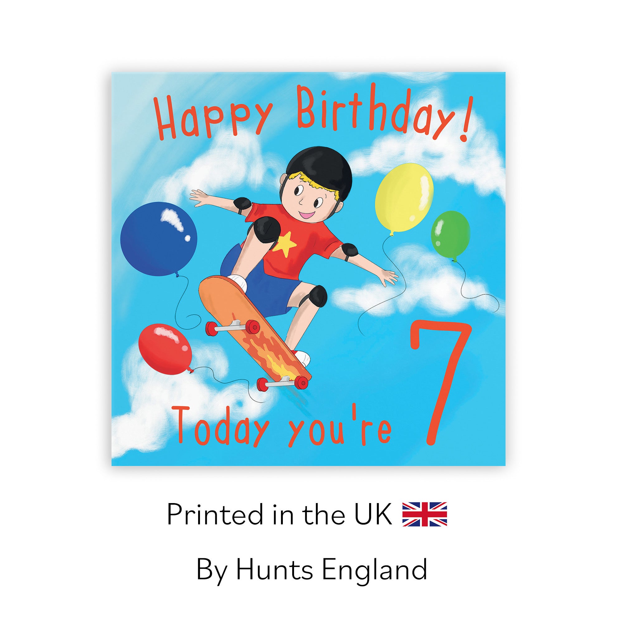 7th Boys Birthday Skateboard Birthday Card Adventurers - Default Title (TH03486)
