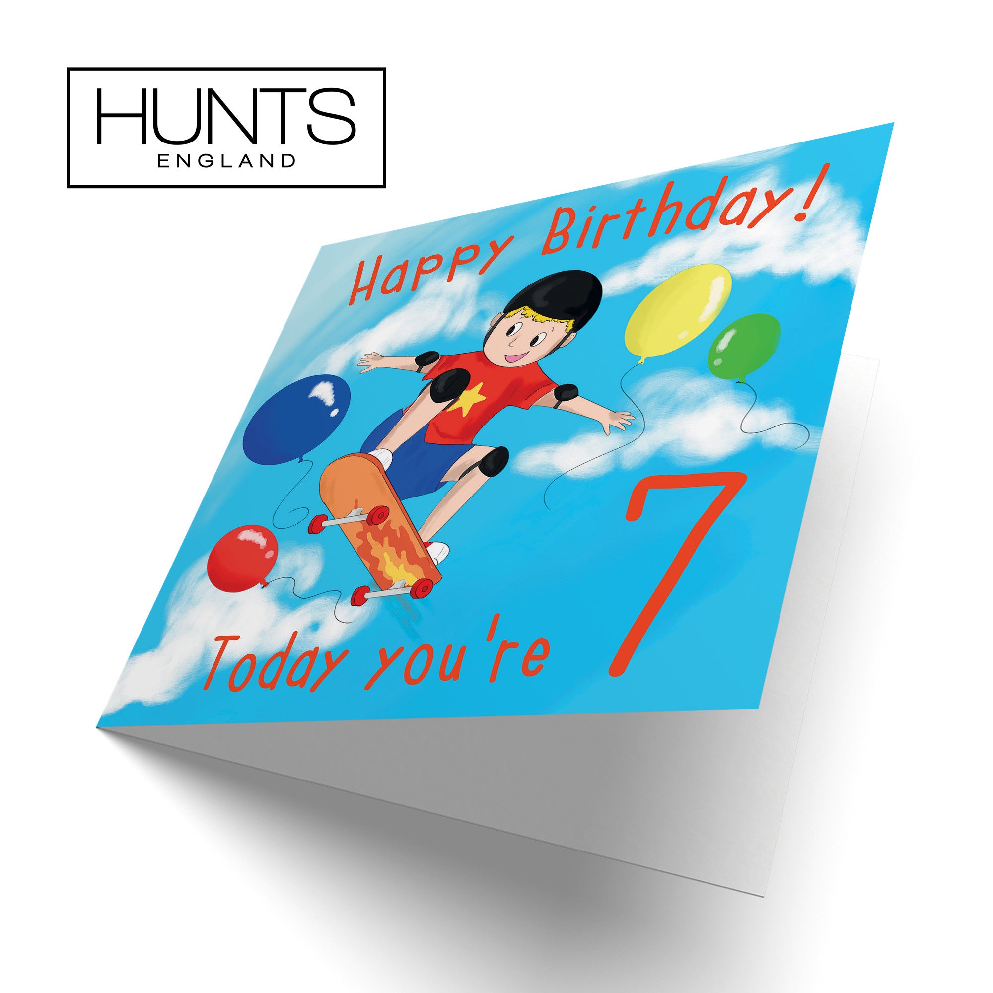 7th Boys Birthday Skateboard Birthday Card Adventurers - Default Title (TH03486)
