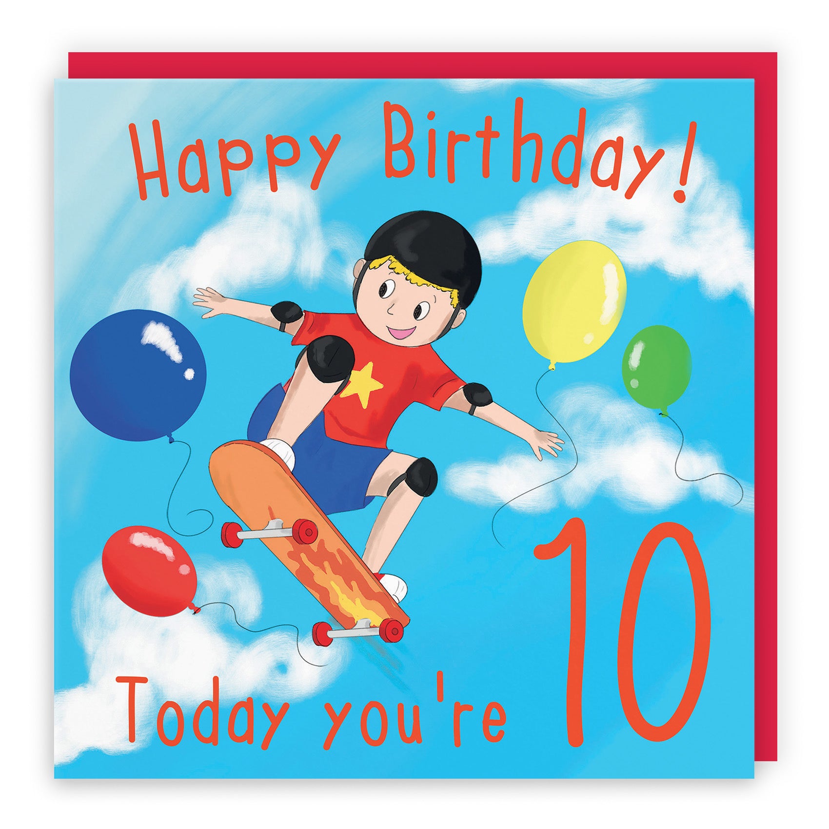 10th Boys Birthday Skateboard Birthday Card Adventurers - Default Title (TH03487)